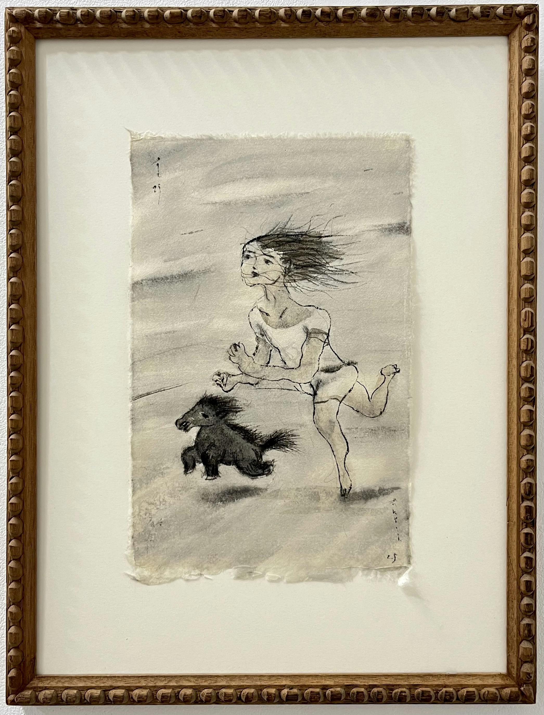 「共に生きる」額付き