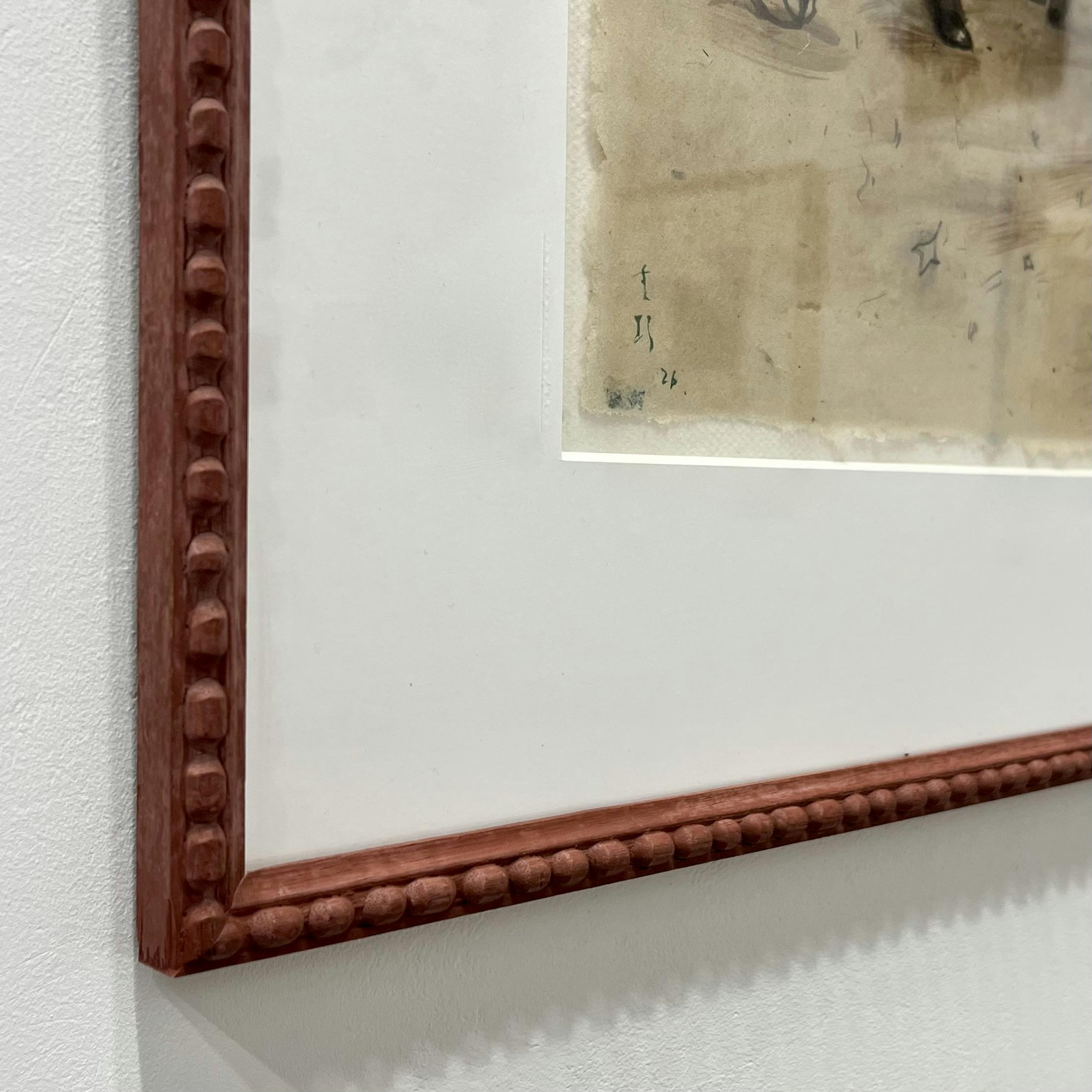 「ポニーと飼育員さん」額付き