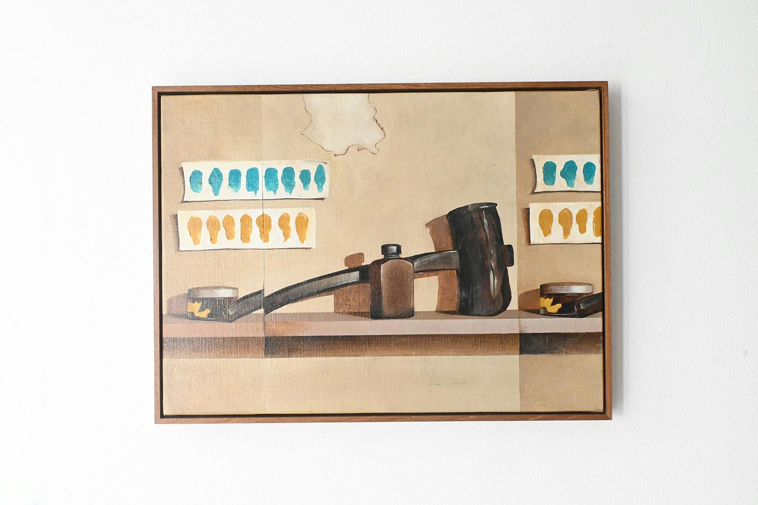 still life 'wooden hammer, color sample #1'