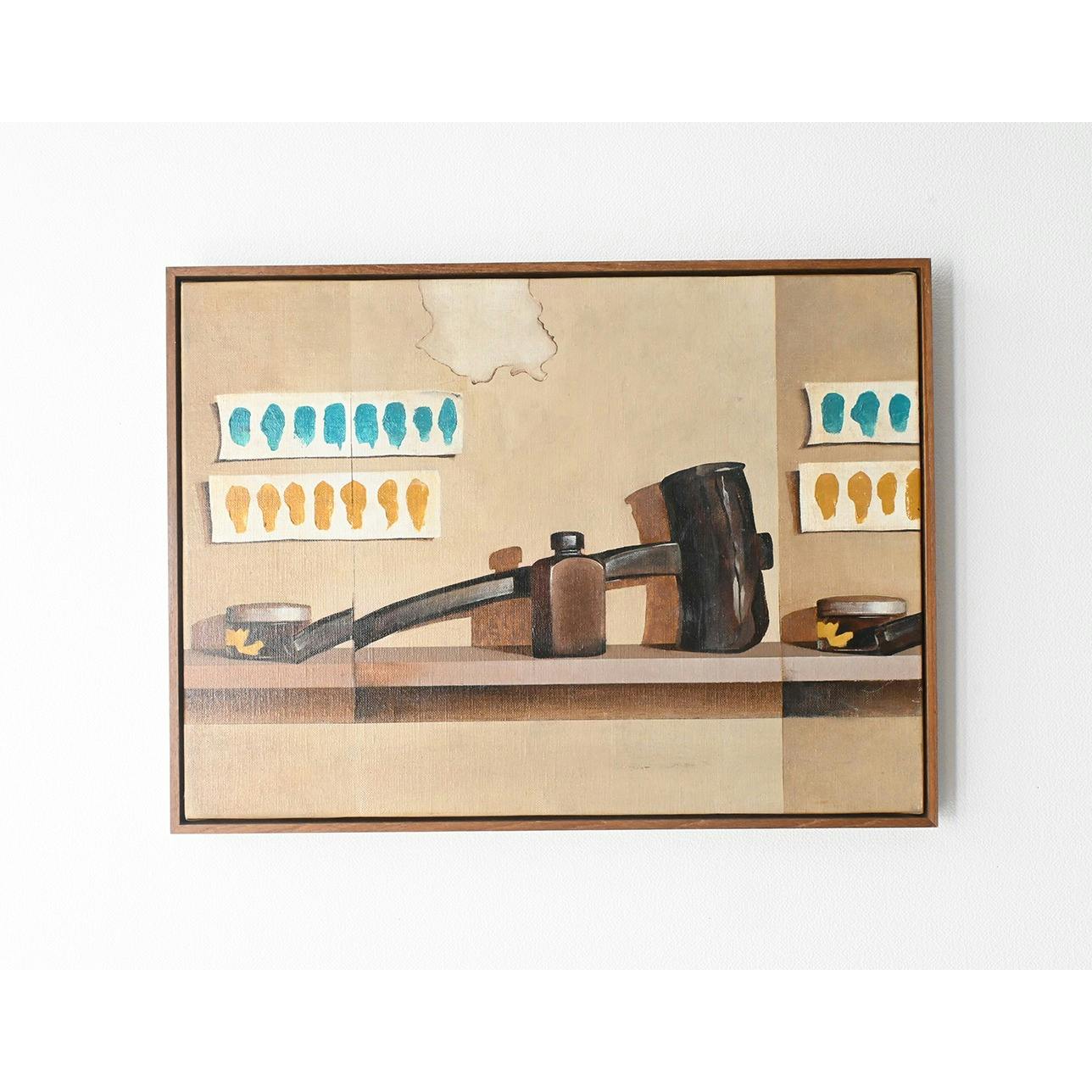 still life 'wooden hammer, color sample #1'