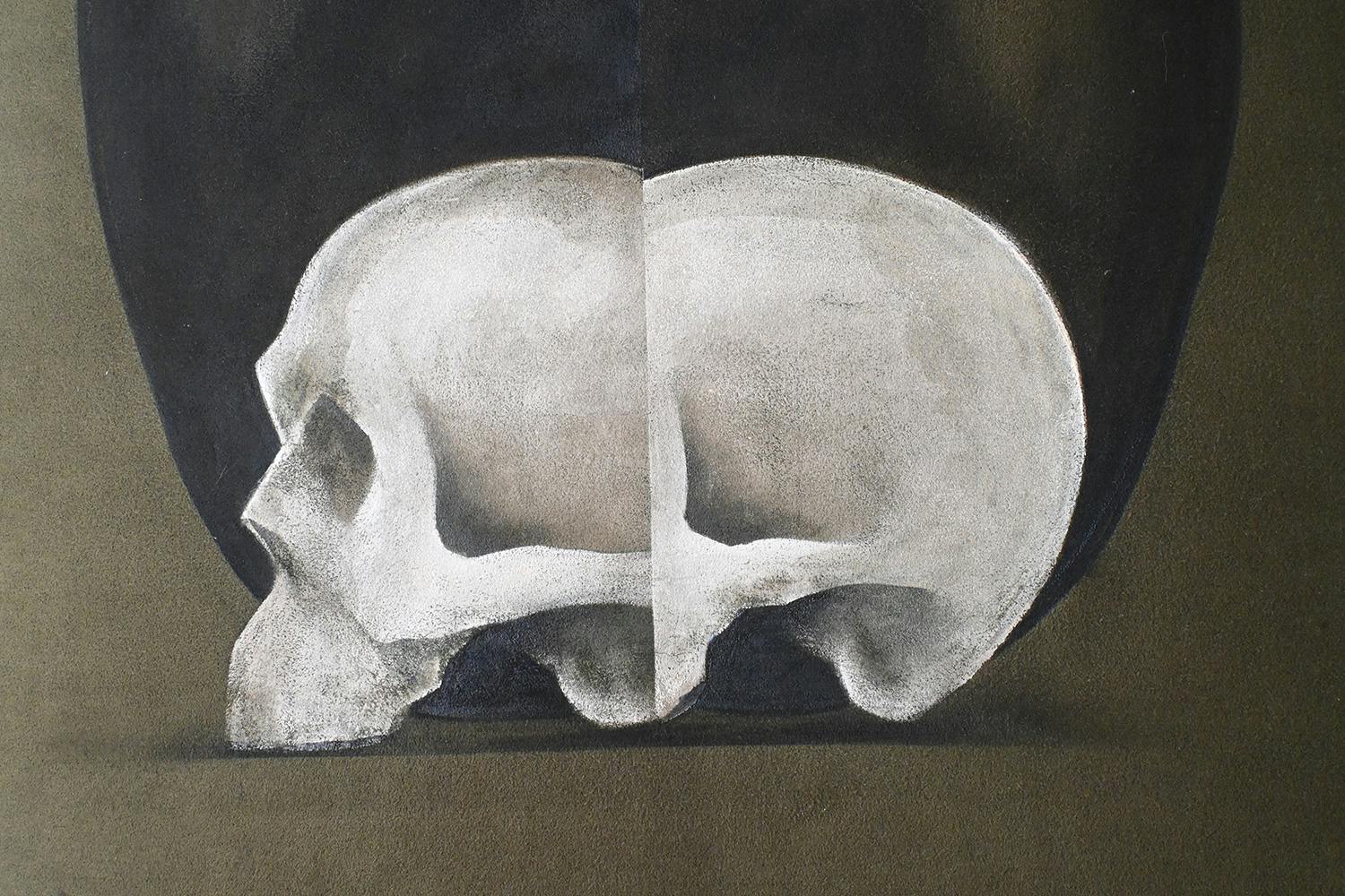 《SCROLL SERIES》 Skull and bottle