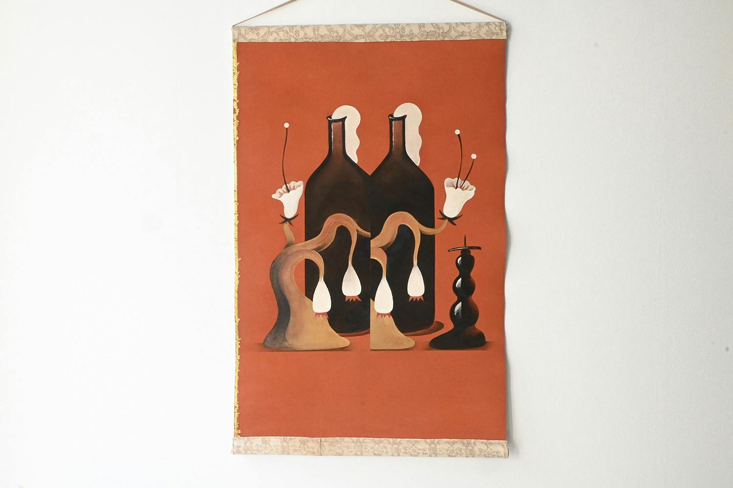 《SCROLL SERIES》 Bottles and plant