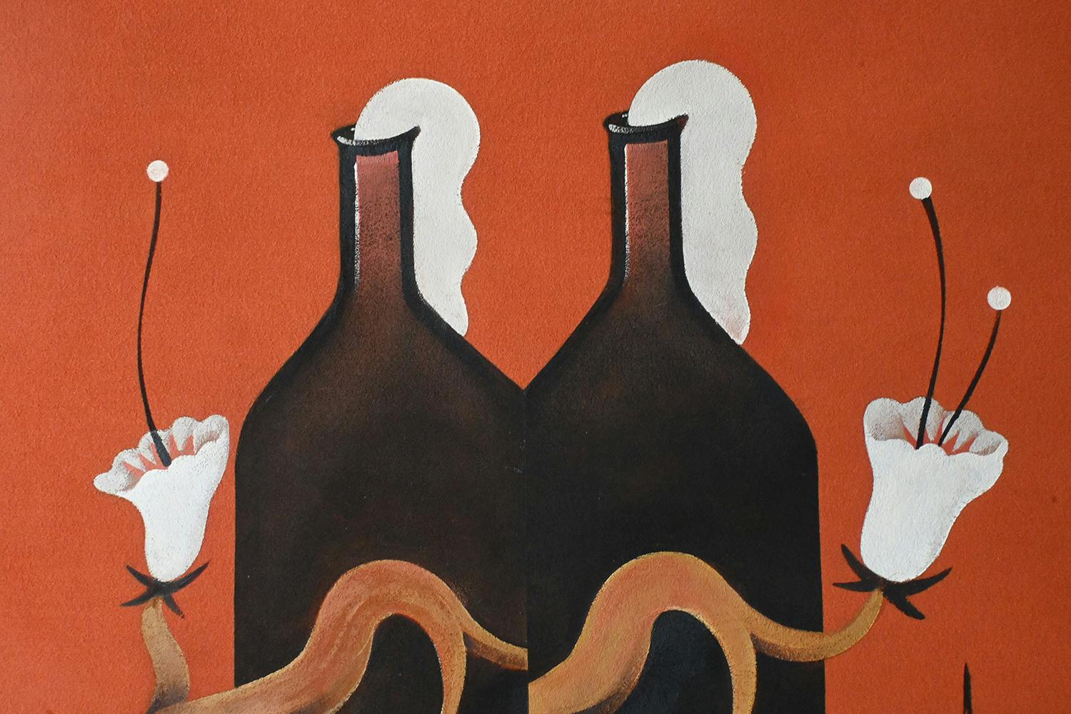 《SCROLL SERIES》 Bottles and plant