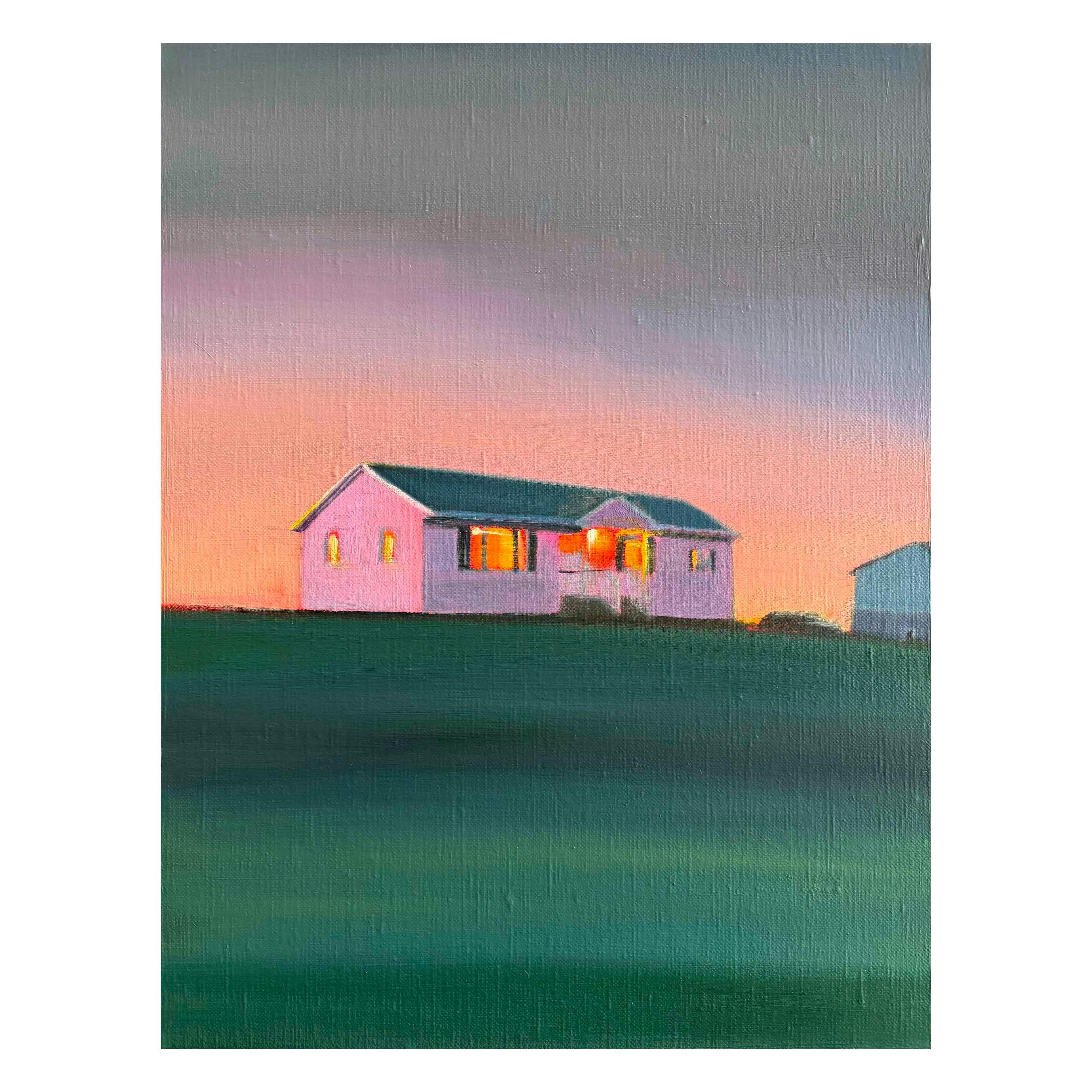 Pink House at Dusk