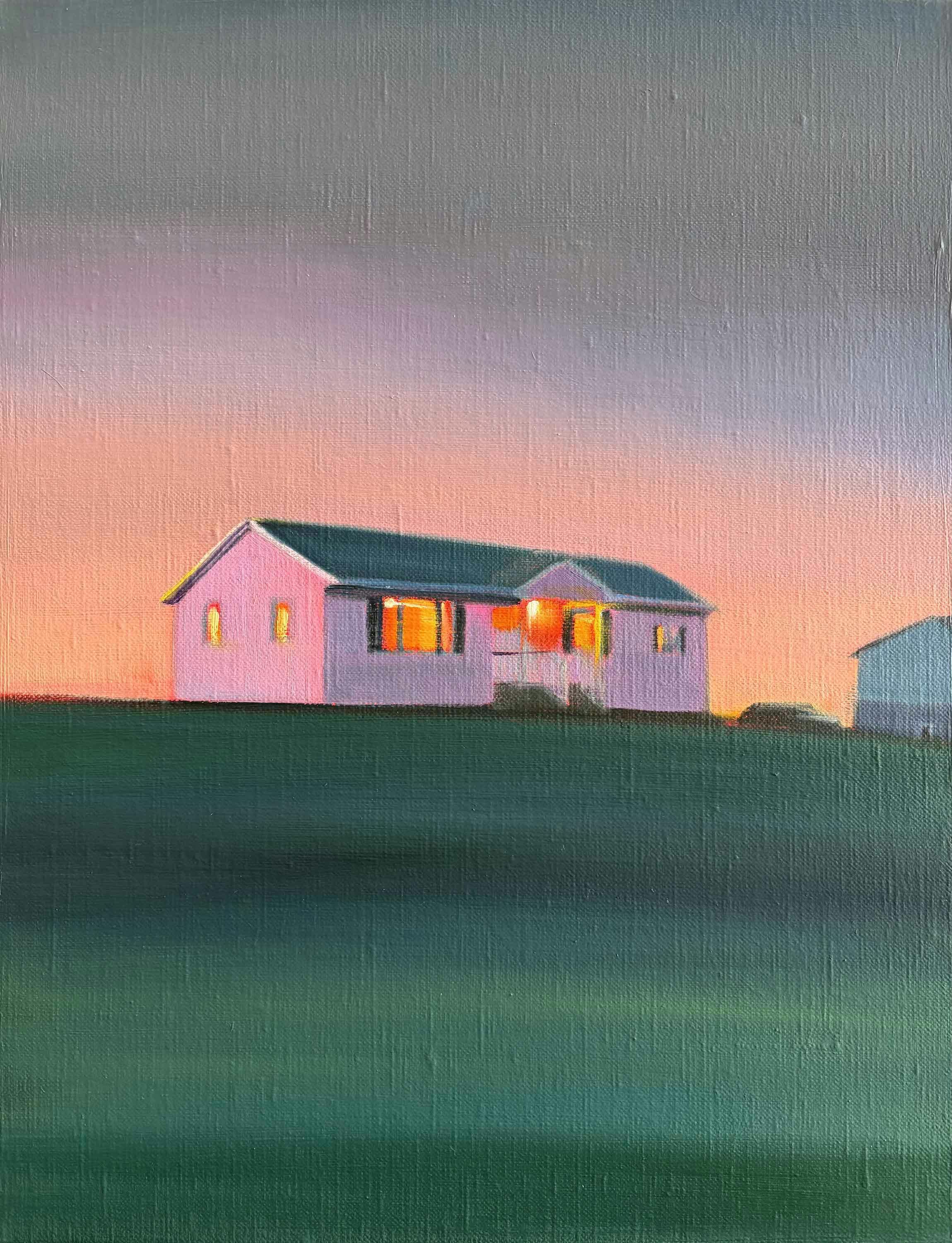 Pink House at Dusk