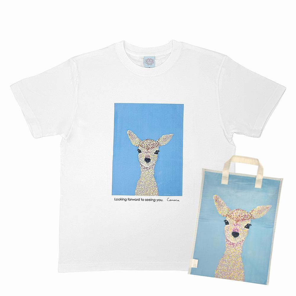 【Mサイズ】Conoca×ROOTOTE / Fawn Tshirt+ミュージアム ルーガービッジトート / 086701