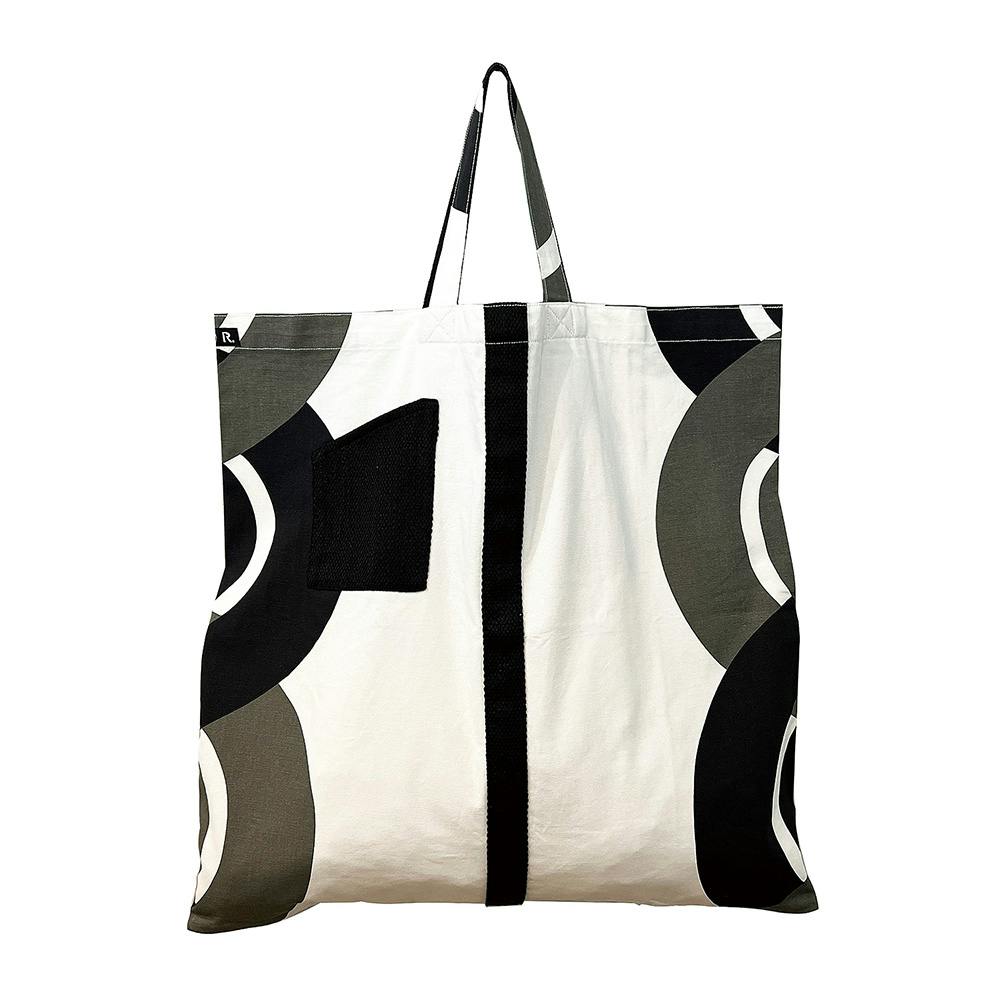 NORDISKA TYGER × ROOTOTE / "Susanne Grundell" DUBBELFLÄTAN TOTE Black / 644306