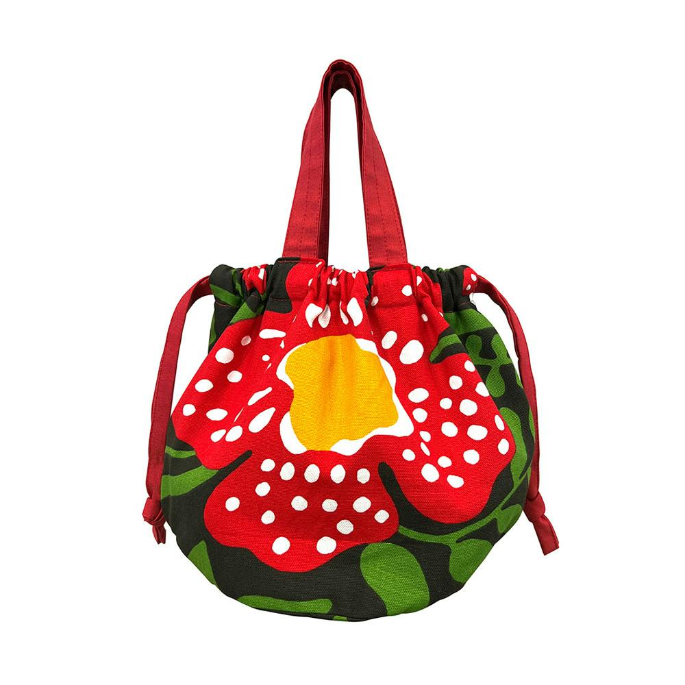 NORDISKA TYGER × ROOTOTE / "BLÅ FÅGEL" Drawstring TOTE / 643901