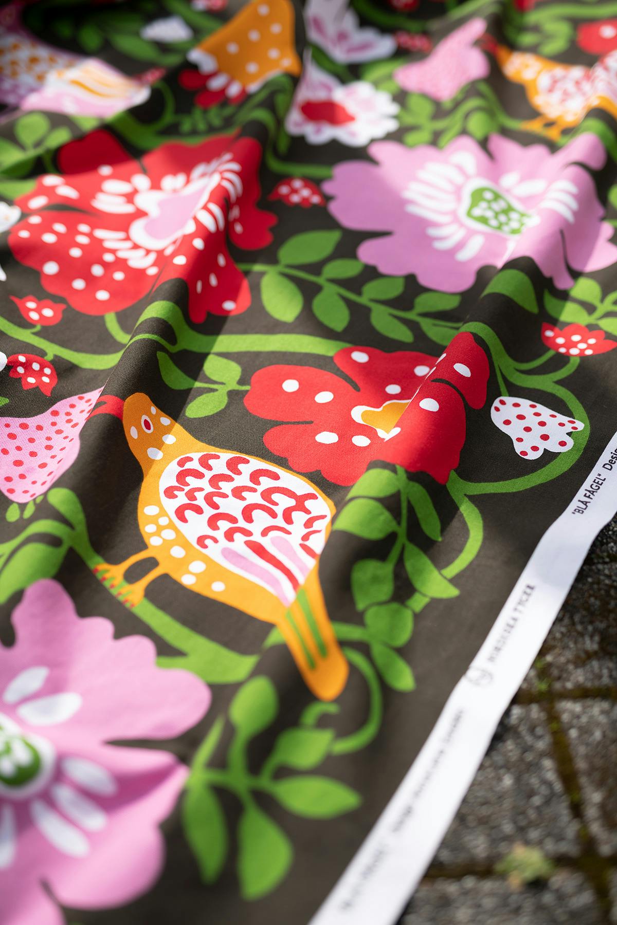 NORDISKA TYGER × ROOTOTE / "BLÅ FÅGEL" Drawstring TOTE / 643901