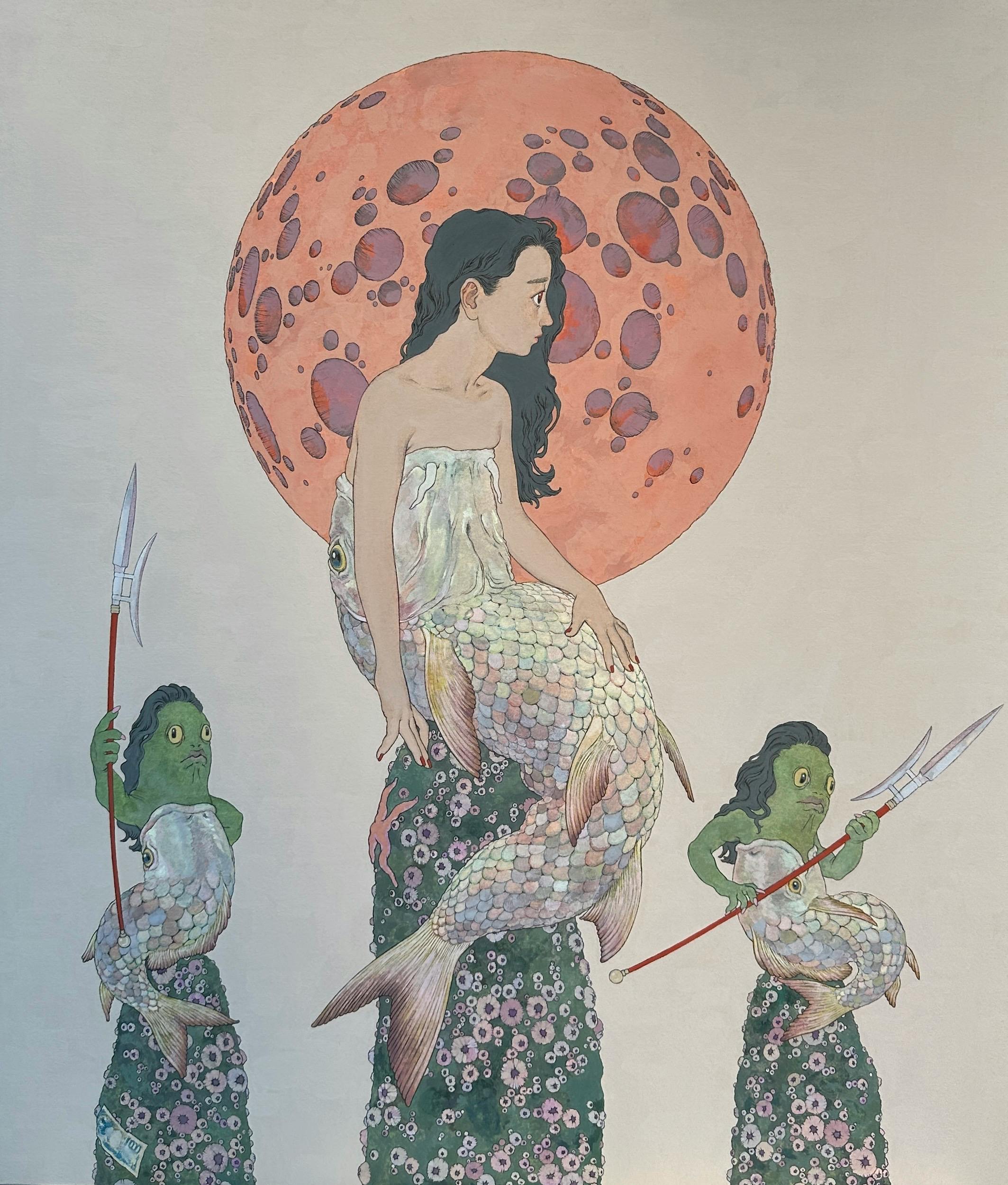 荒れた海の人魚