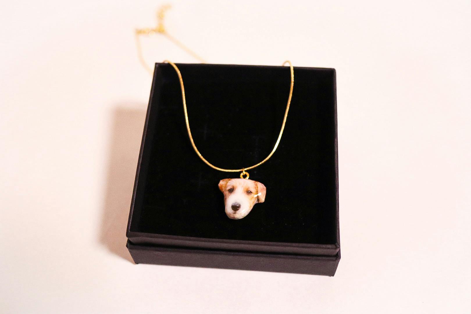 立体犬チャーム ネックレスA