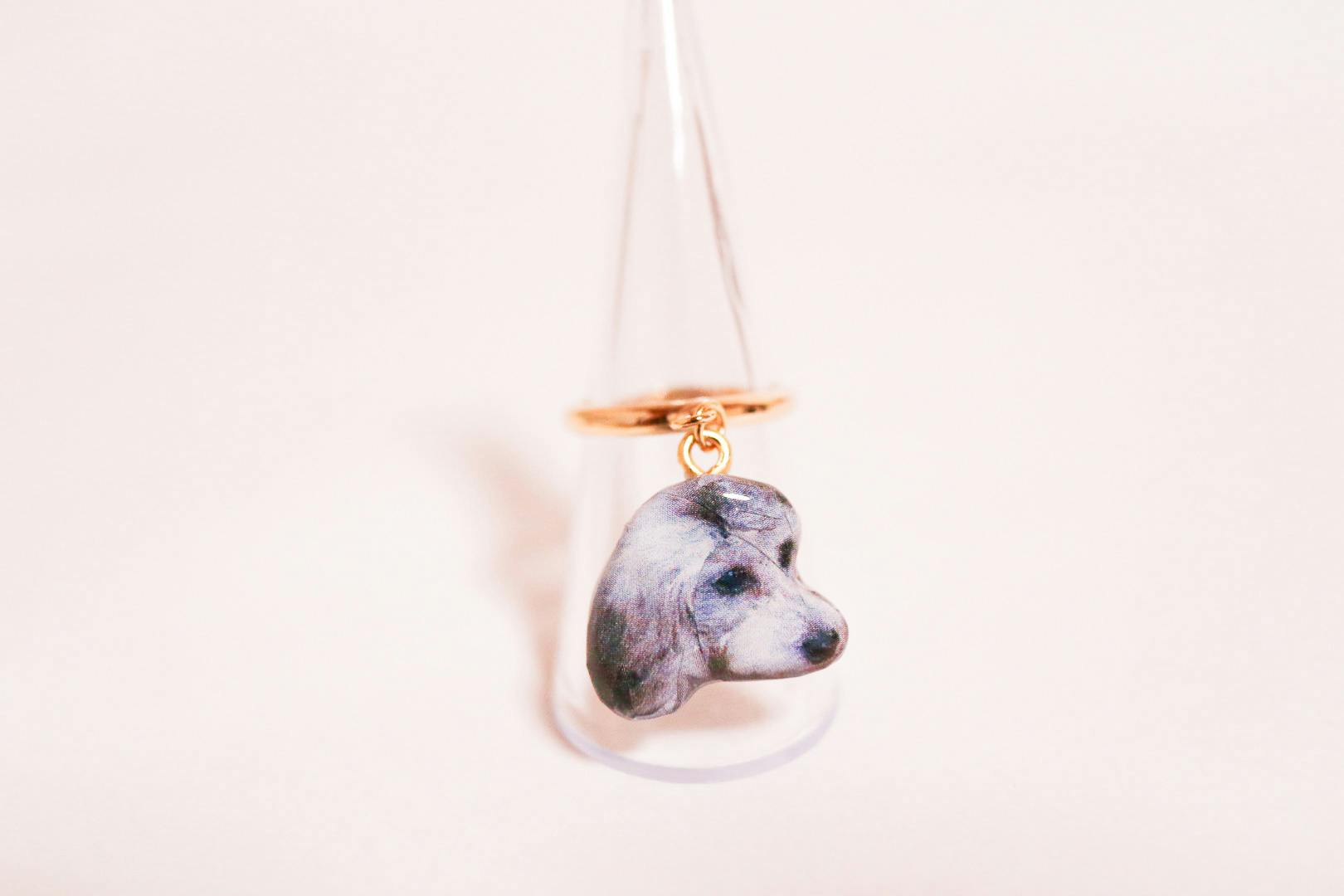 立体犬チャーム リングB