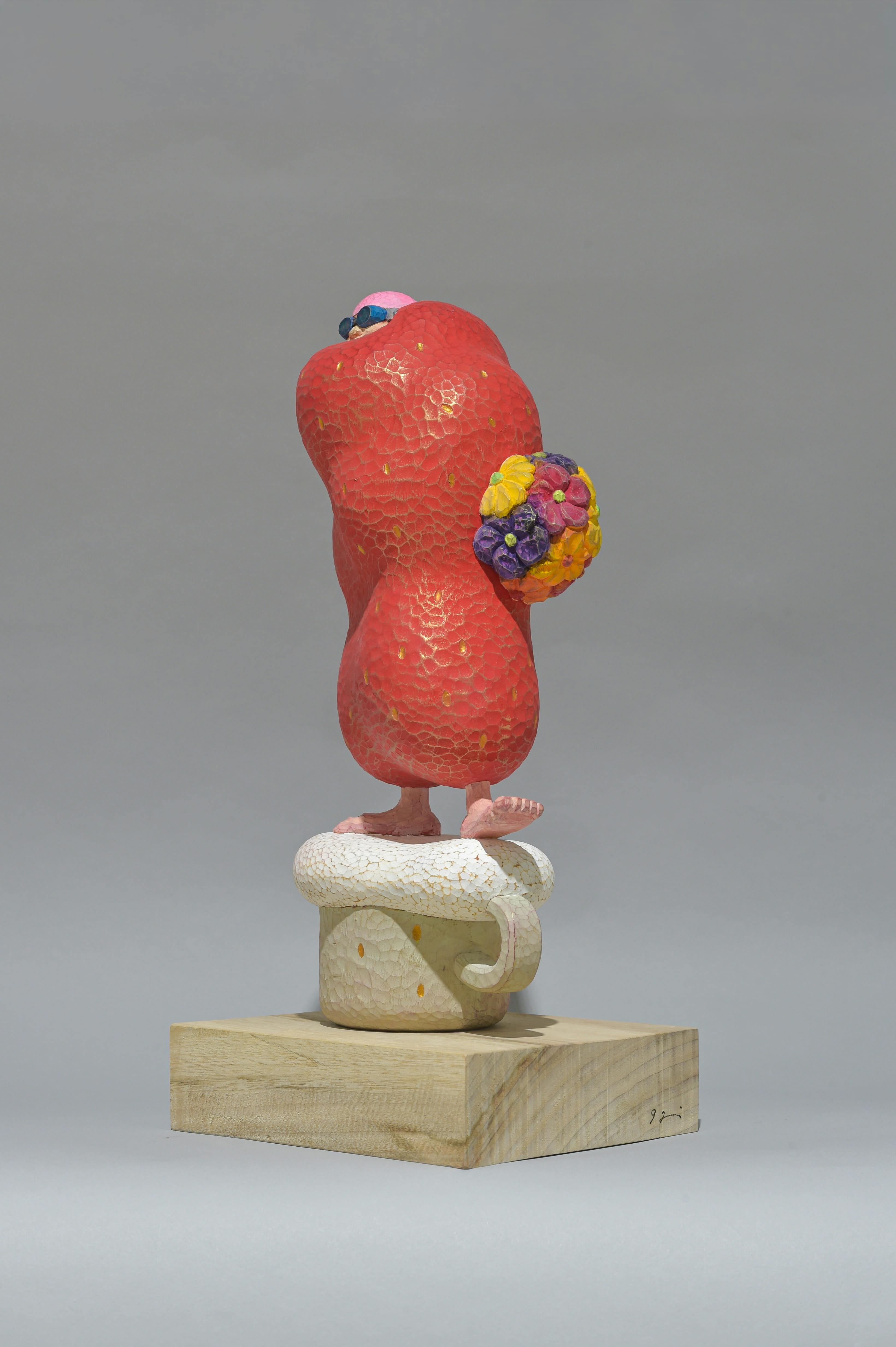 いちごとカプチーノと花束