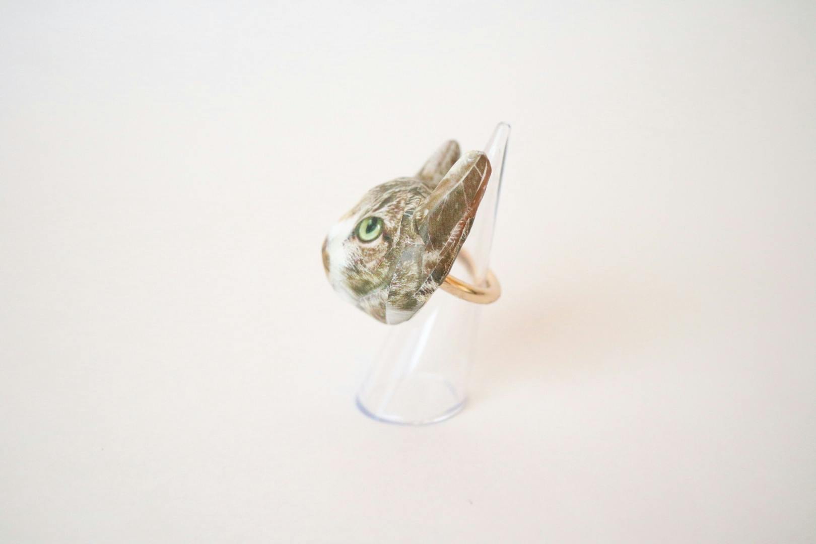 猫リング(グレー)