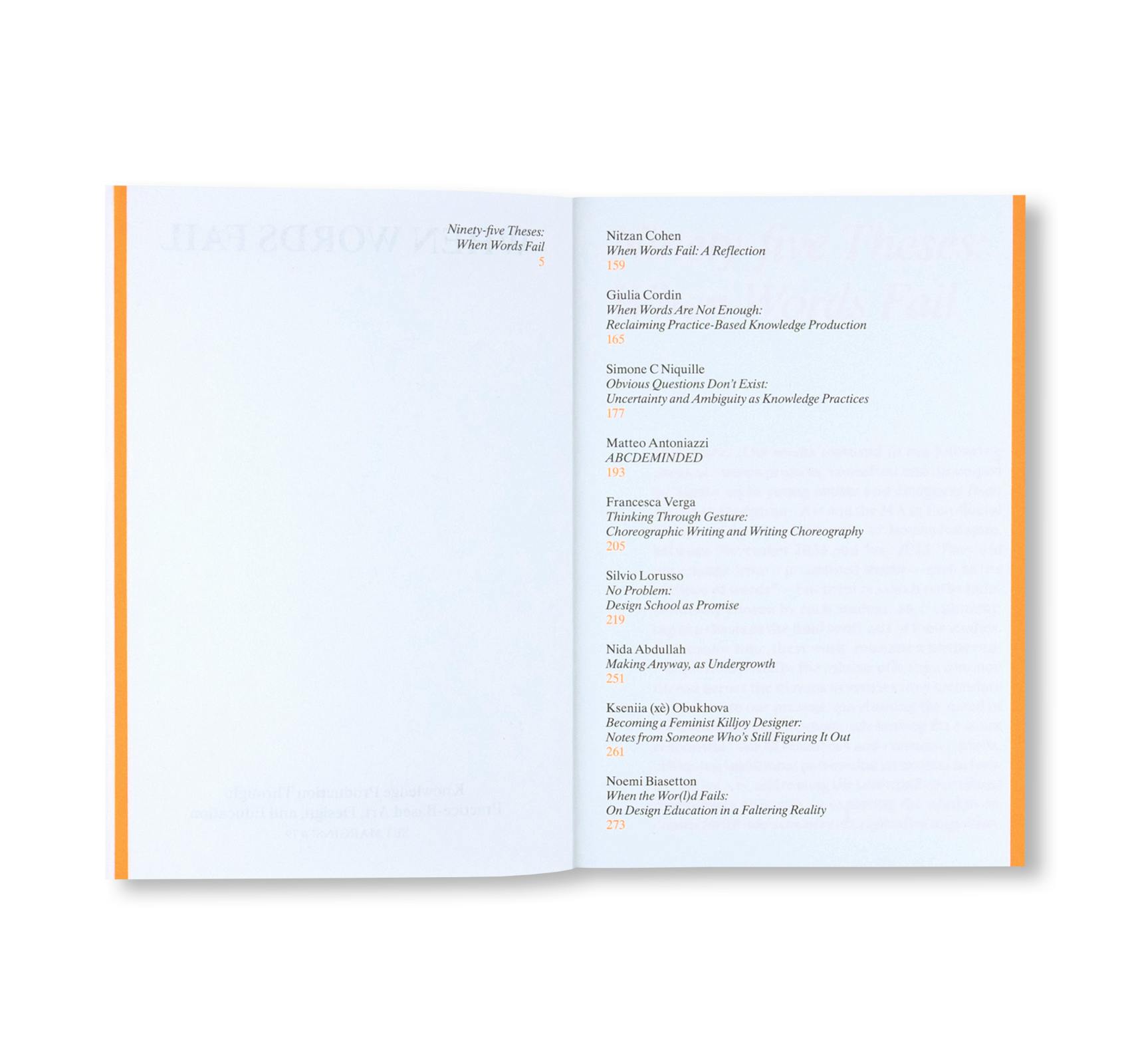 WHEN WORDS FAIL - ON PRACTICE-BASED ART, DESIGN AND EDUCATION