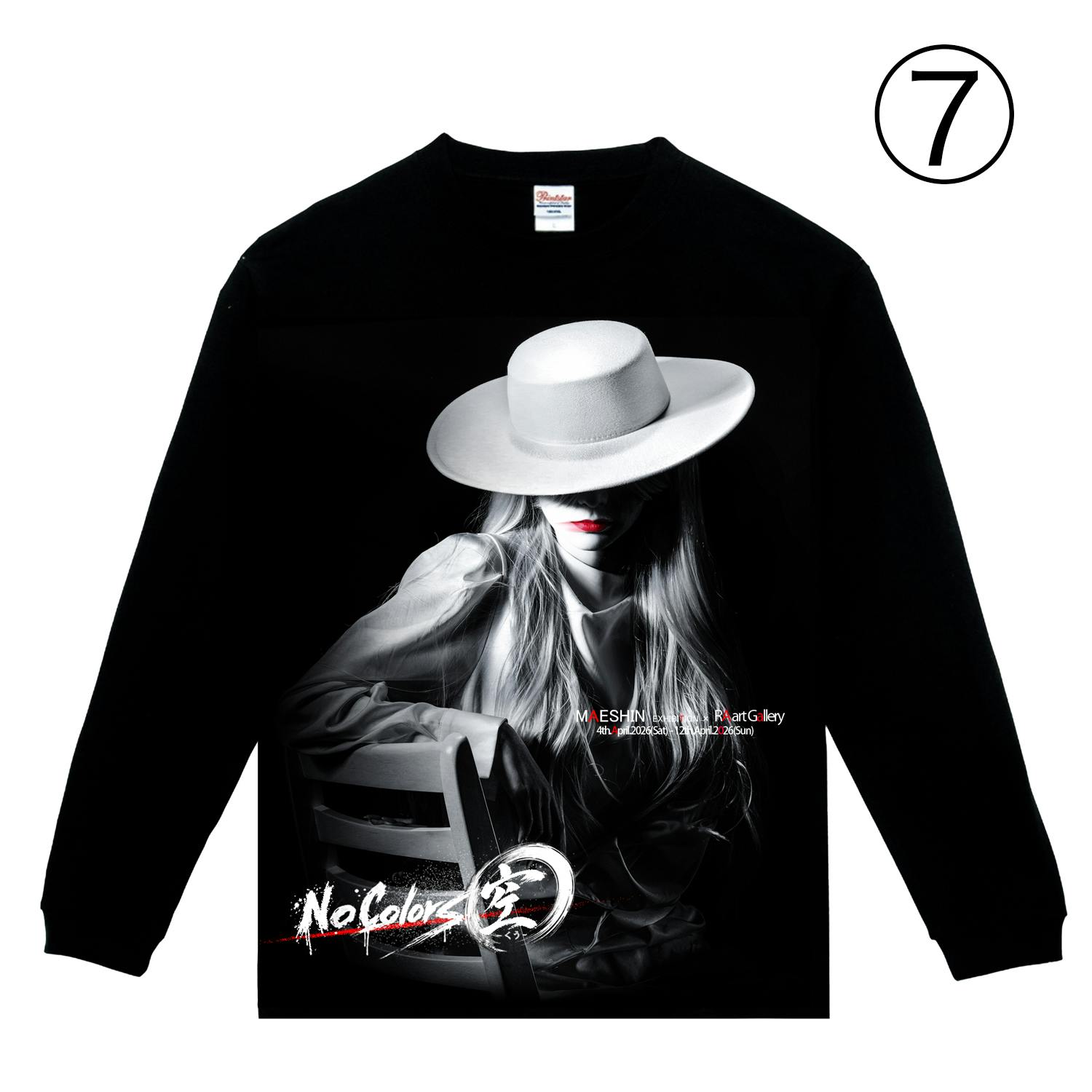 Maeshin 個展限定モチーフ×ロゴ長袖ロンTシャツ ユニセックス 男女兼用