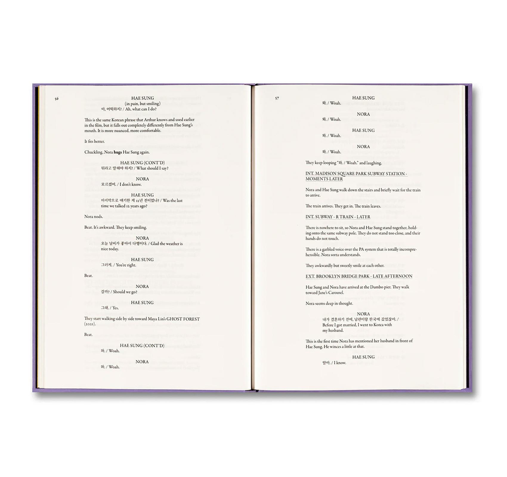 PAST LIVES SCREENPLAY BOOK