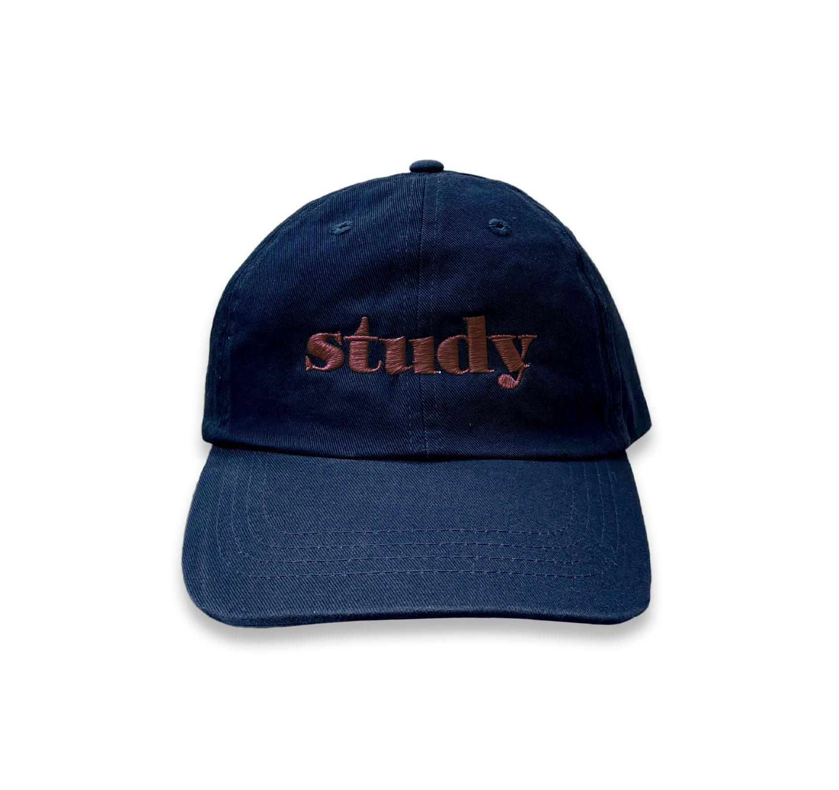 STUDY CAP (NAVY WITH BORDEAUX)