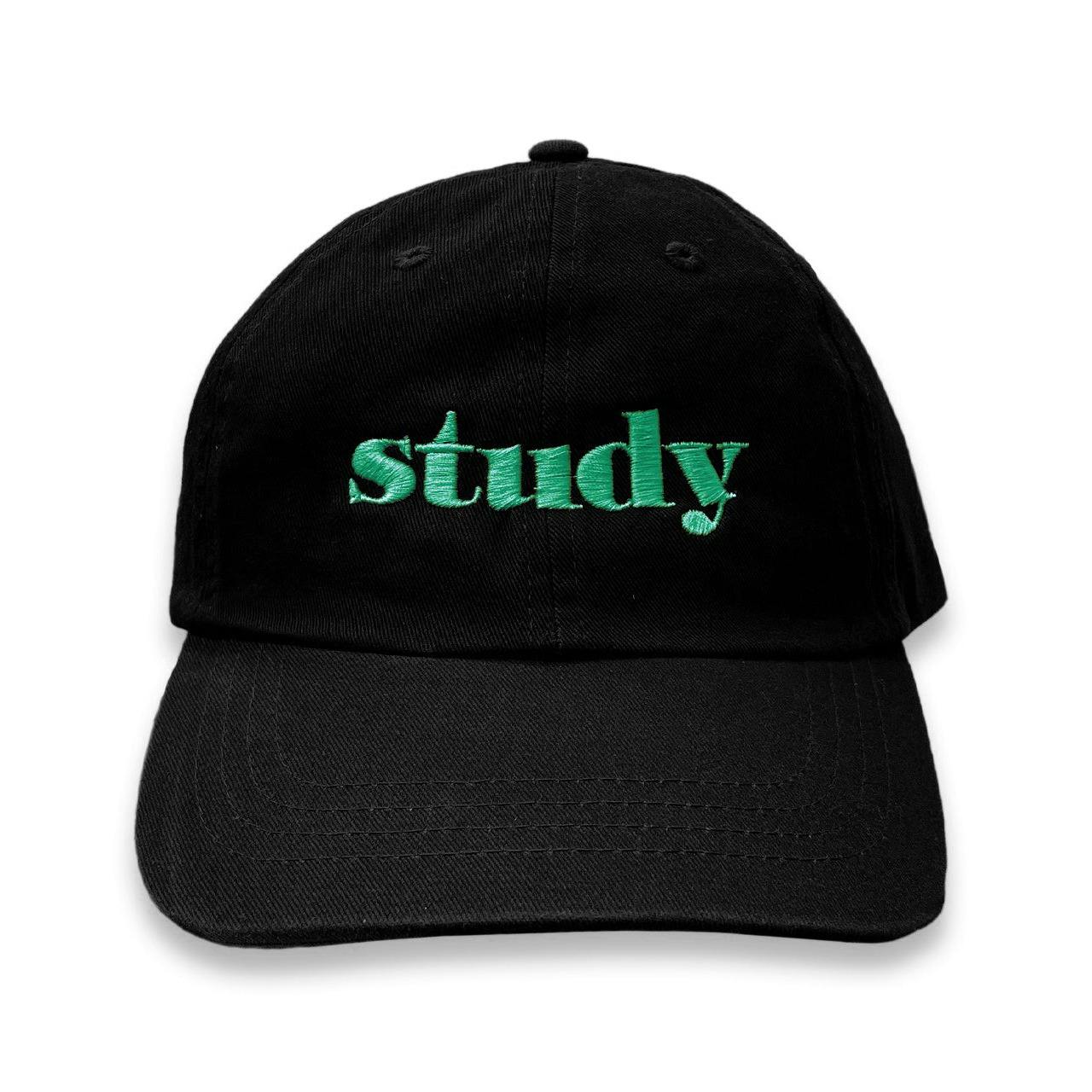 STUDY CAP (BLACK WITH GREEN)