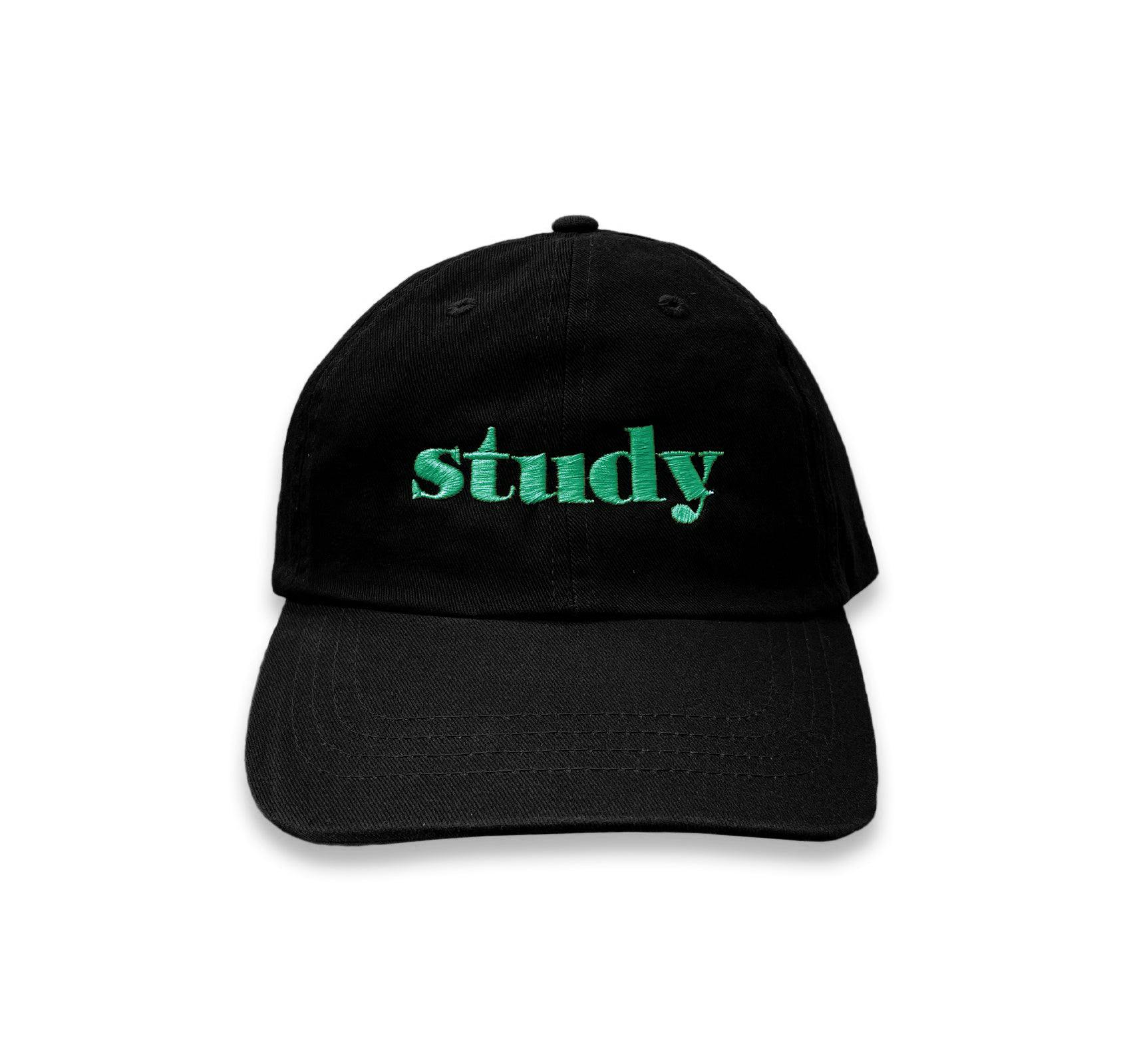 STUDY CAP (BLACK WITH GREEN)
