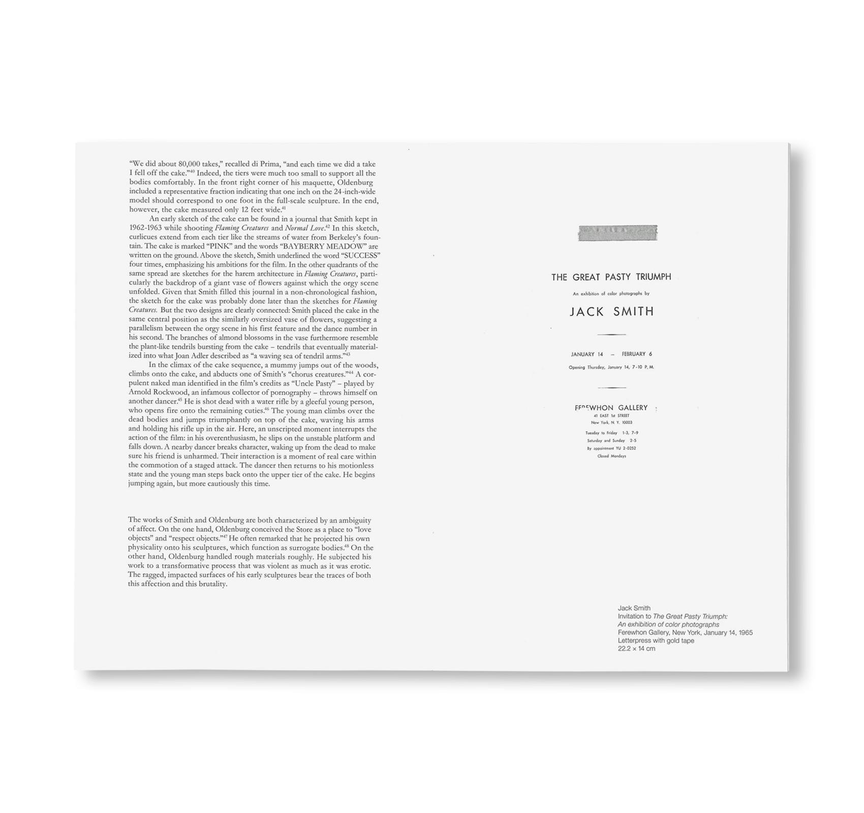 CLAES OLDENBURG / JACK SMITH