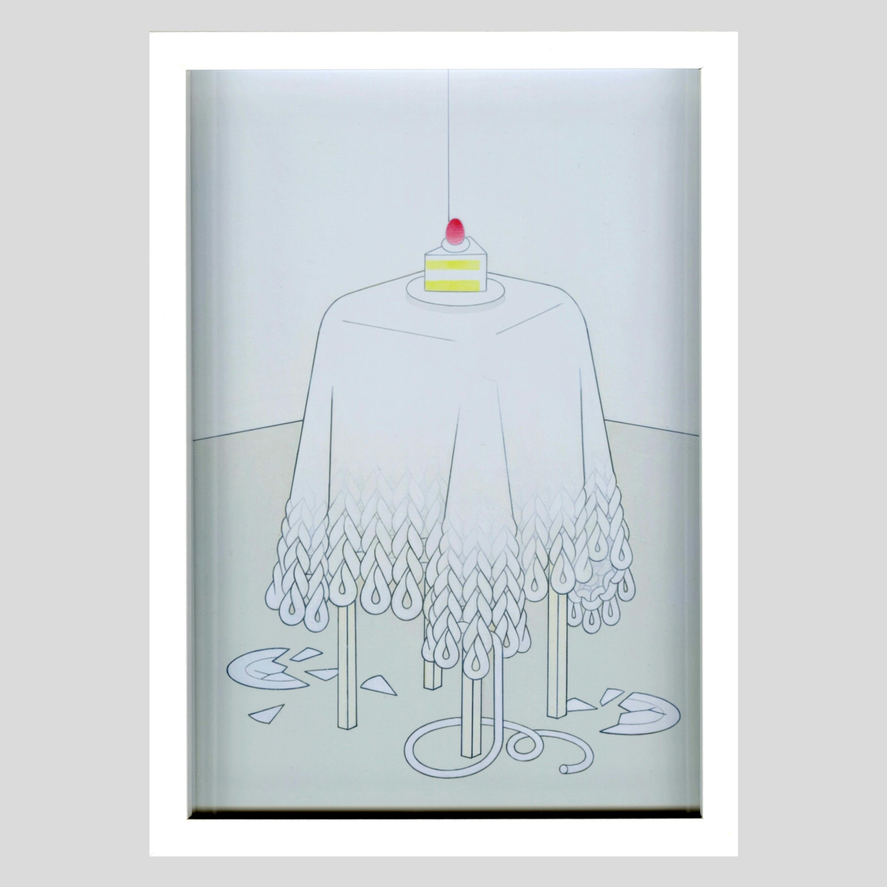 「テーブルクロスとケーキ」フレーム付