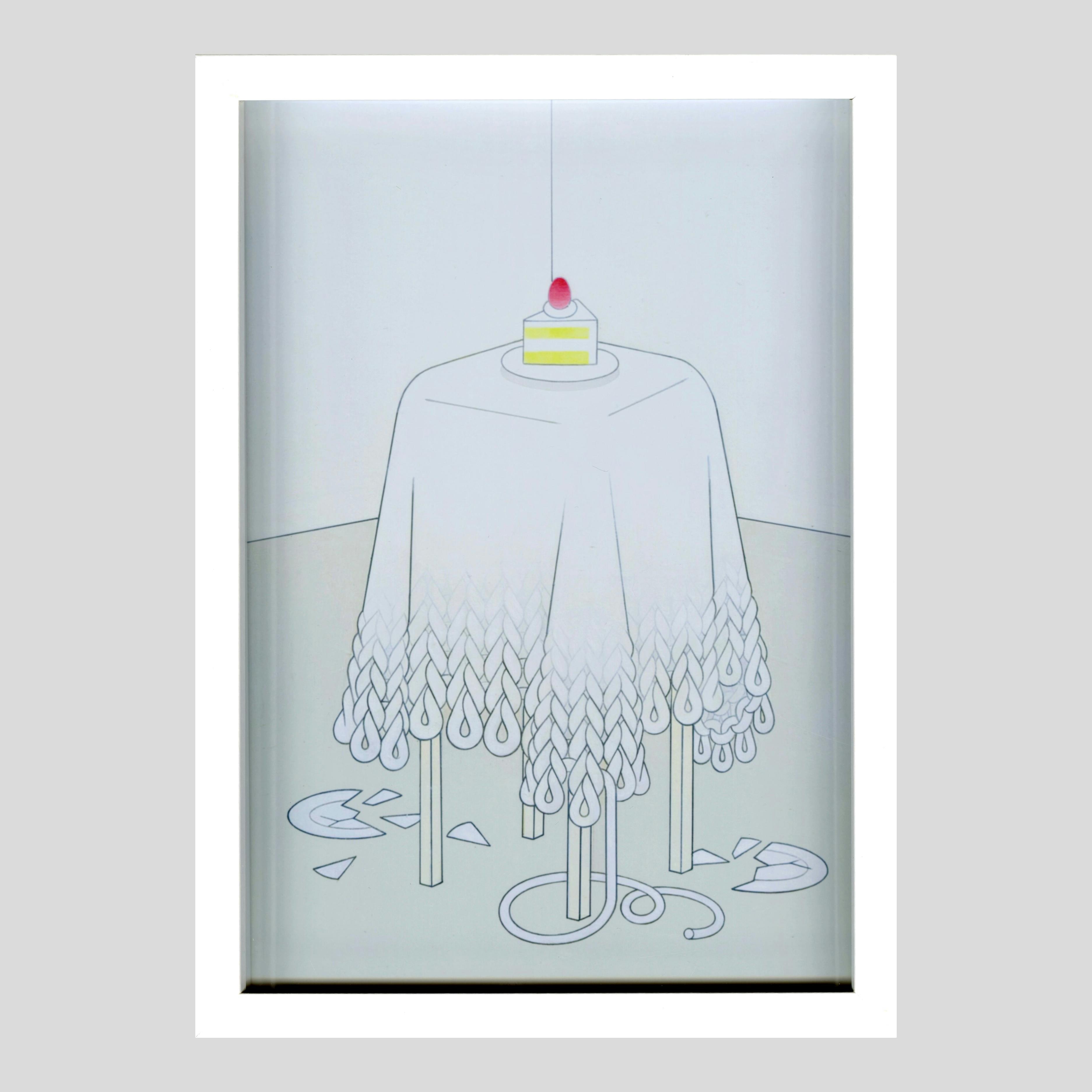 「テーブルクロスとケーキ」フレーム付