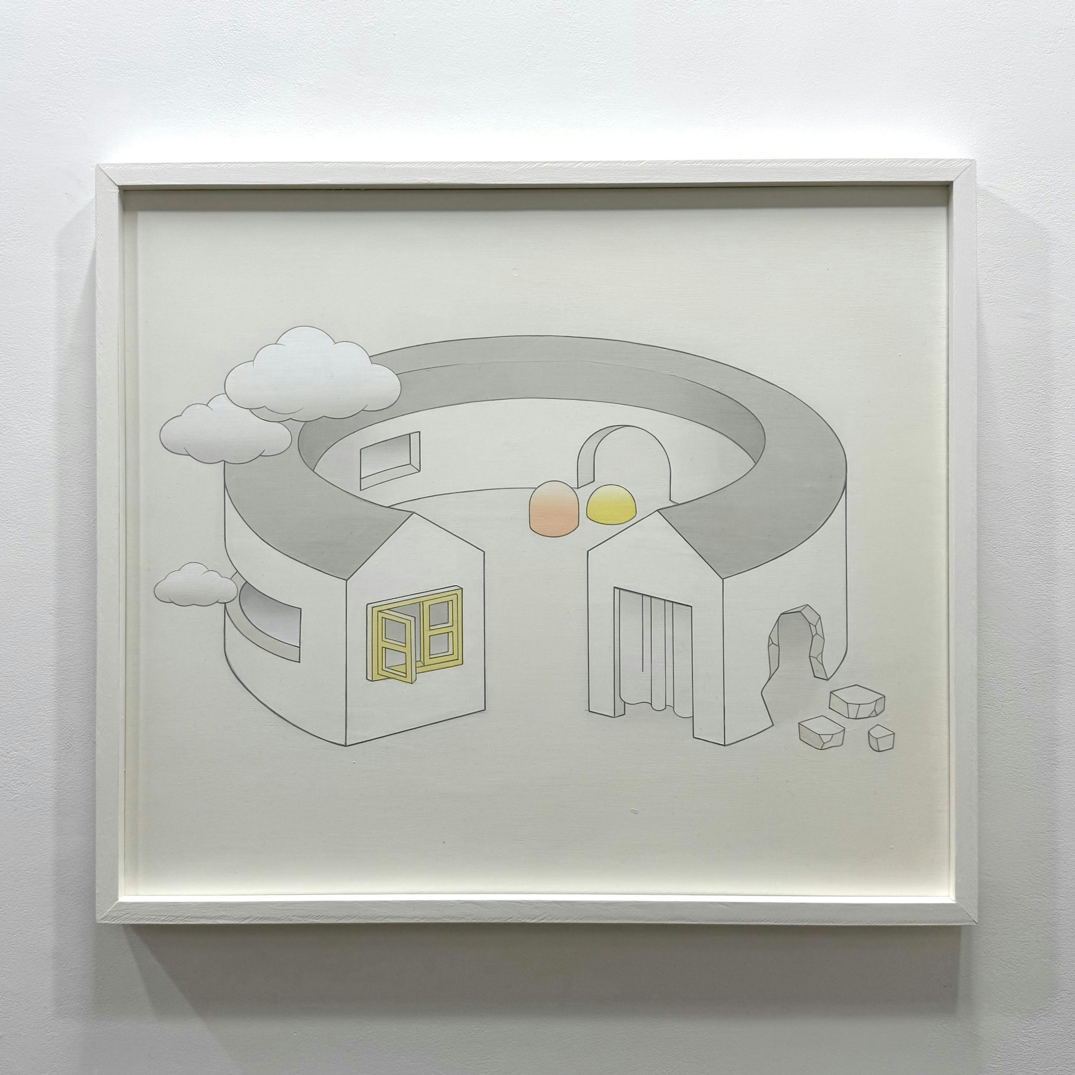 「長い家」仮額付き