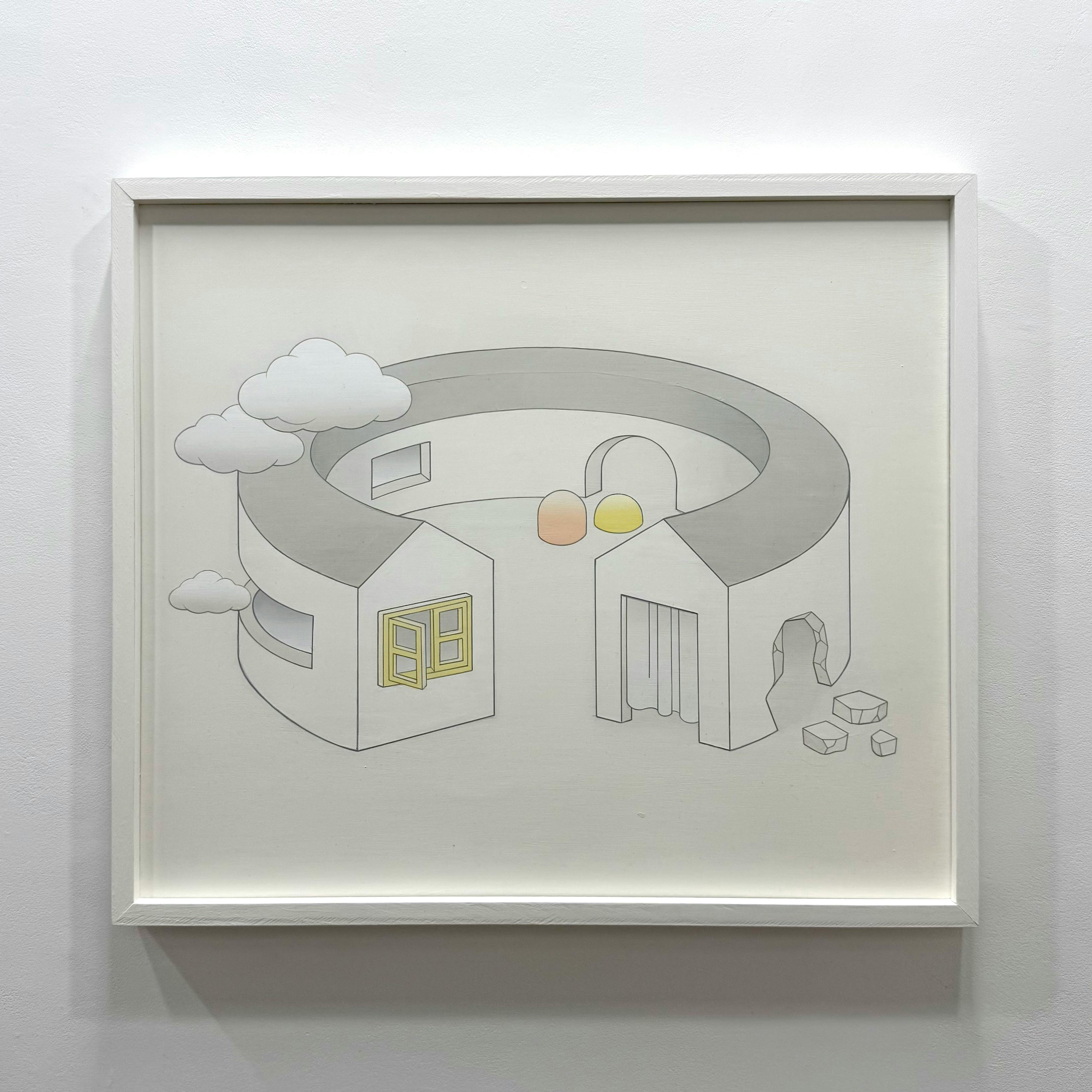 「長い家」仮額付き