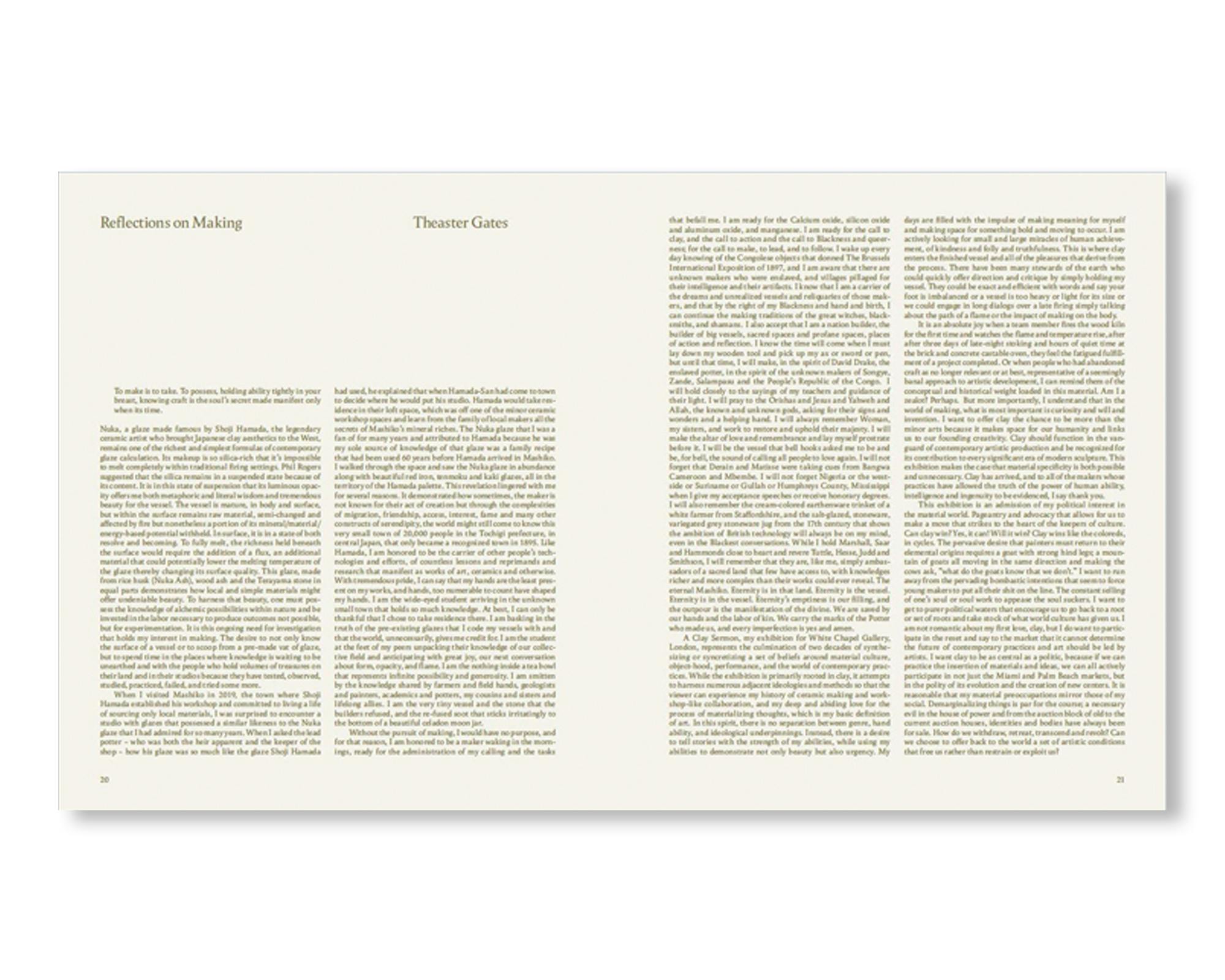 A CLAY SERMON [SIGNED]