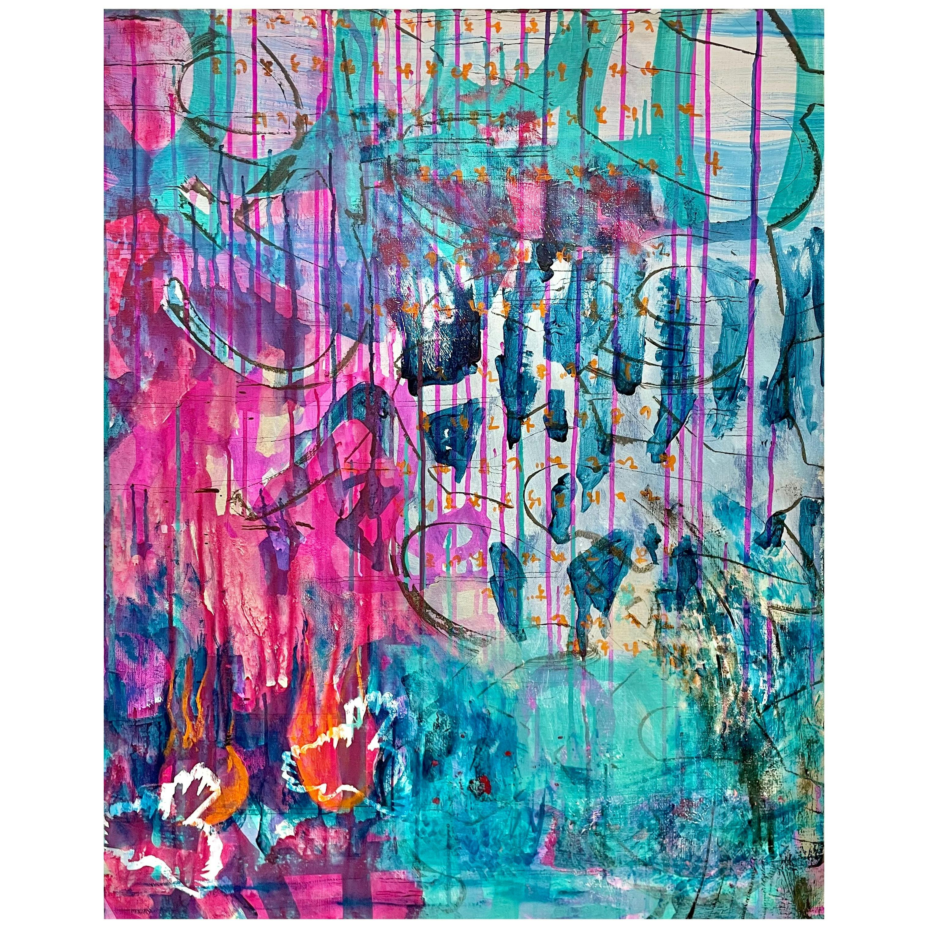 水の中で文字を書く