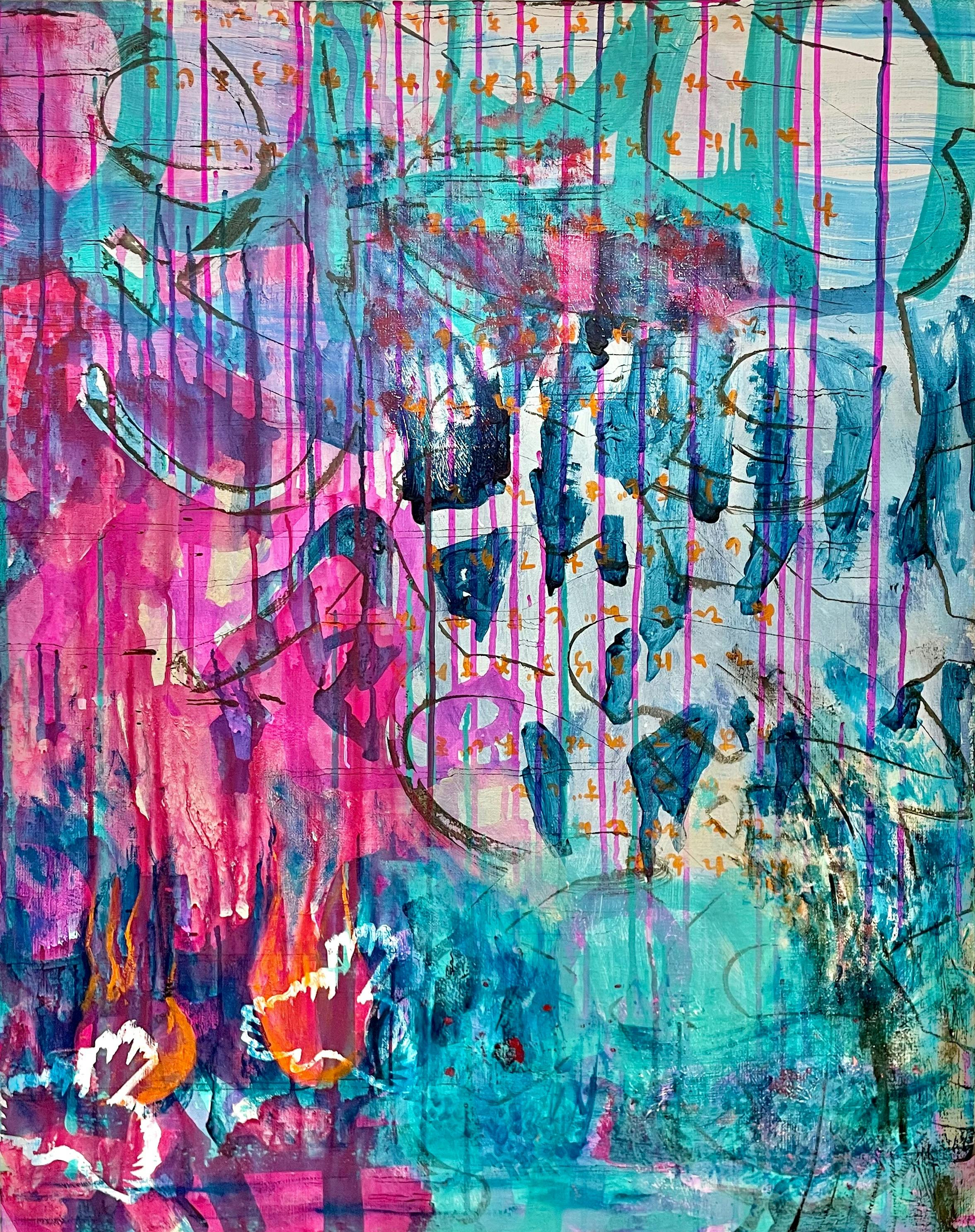 水の中で文字を書く