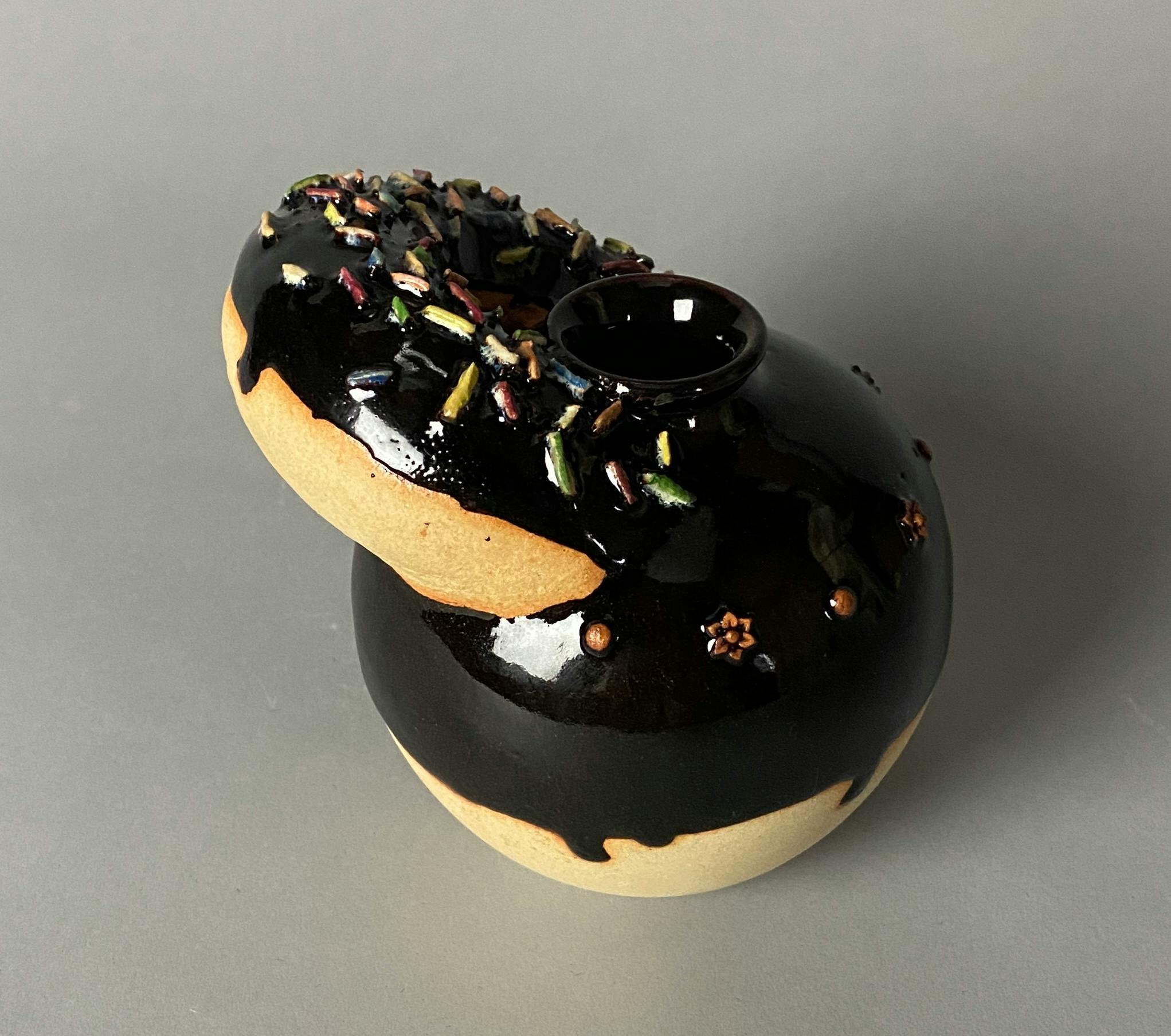 ドーナッツ/黒天目壷