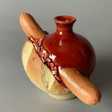 ホットドッグ/紅釉壷