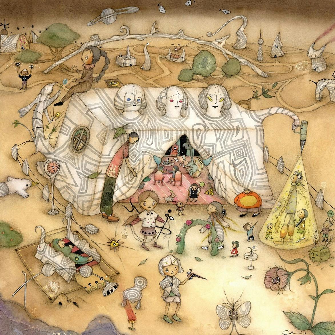 【ご予約受付】「かいじゅうたちの楽園」複製画「ダダの箱庭」