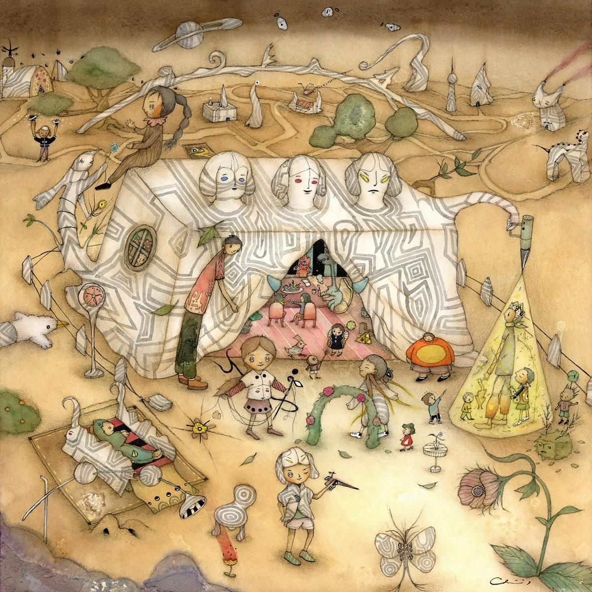 【ご予約受付】「かいじゅうたちの楽園」複製画「ダダの箱庭」