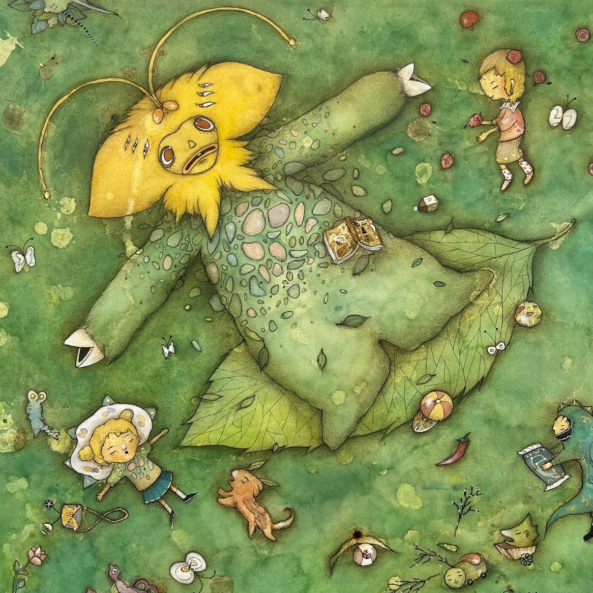 【ご予約受付】「かいじゅうたちの楽園」複製画「昼下がりのヤメタランス」