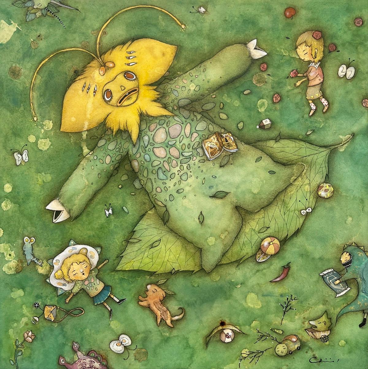 【ご予約受付】「かいじゅうたちの楽園」複製画「昼下がりのヤメタランス」