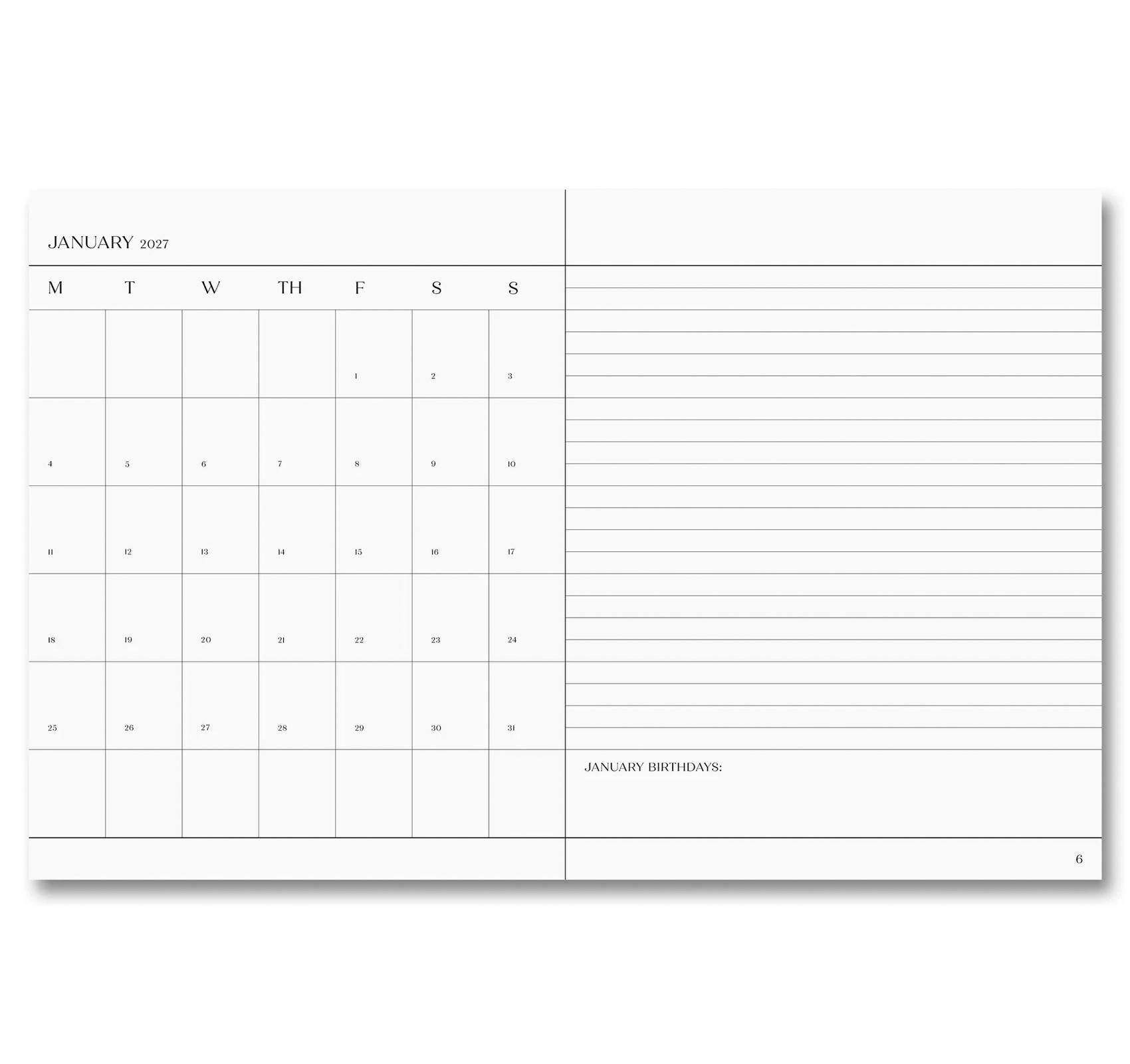 [予約受付中] THE IMPORTANT FLOWERS PLANNER 2027