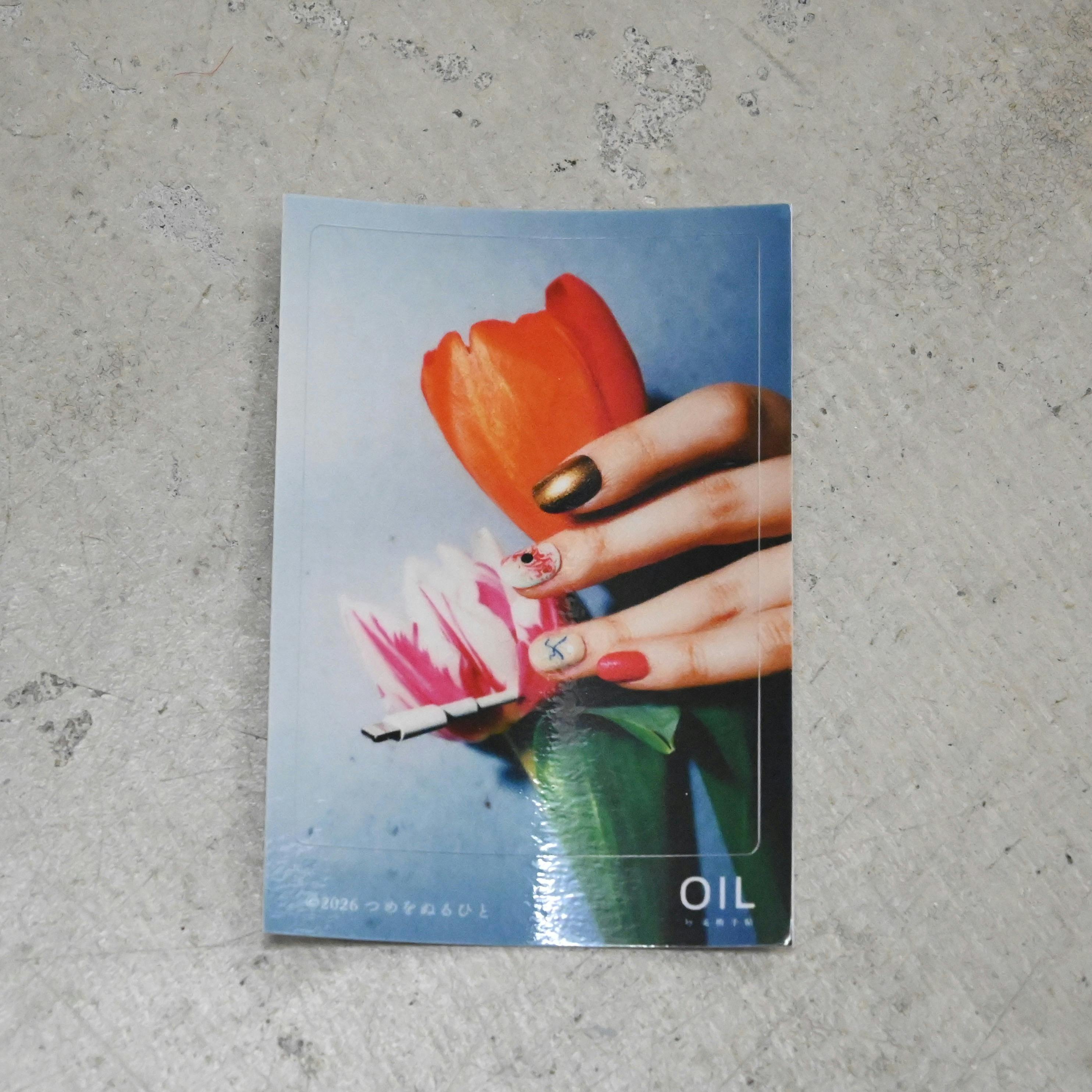 つめをぬるひと×OIL オリジナルステッカー　写真A