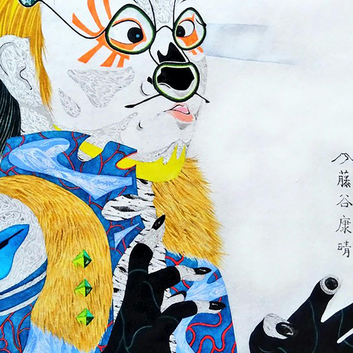 背筋のばし　辺りを警戒し 見据えるカバノキ　原野の貴公子 ドリフティン　ハンティン　ECROTTIN   【額装済】