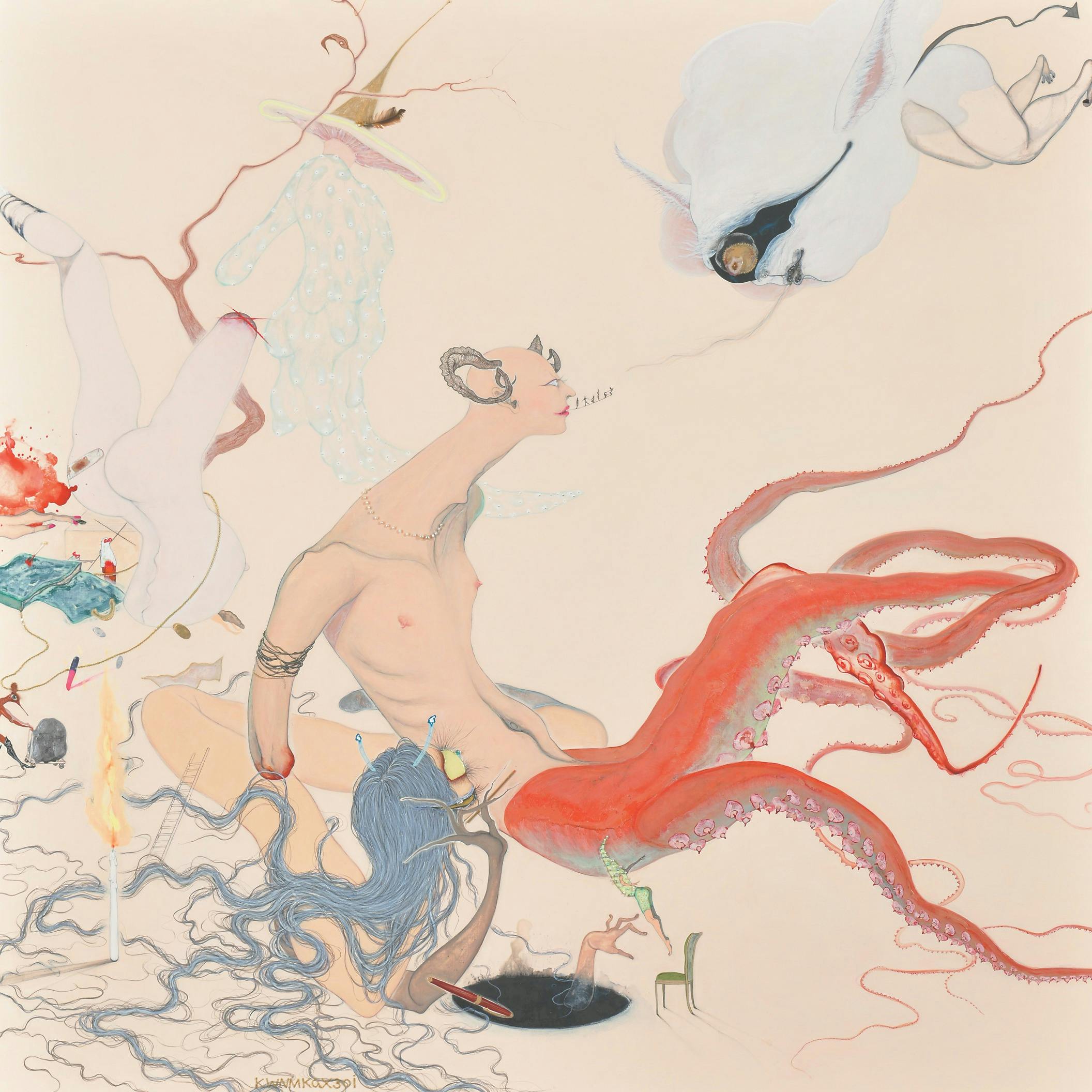 ハンドバッグの留め金が