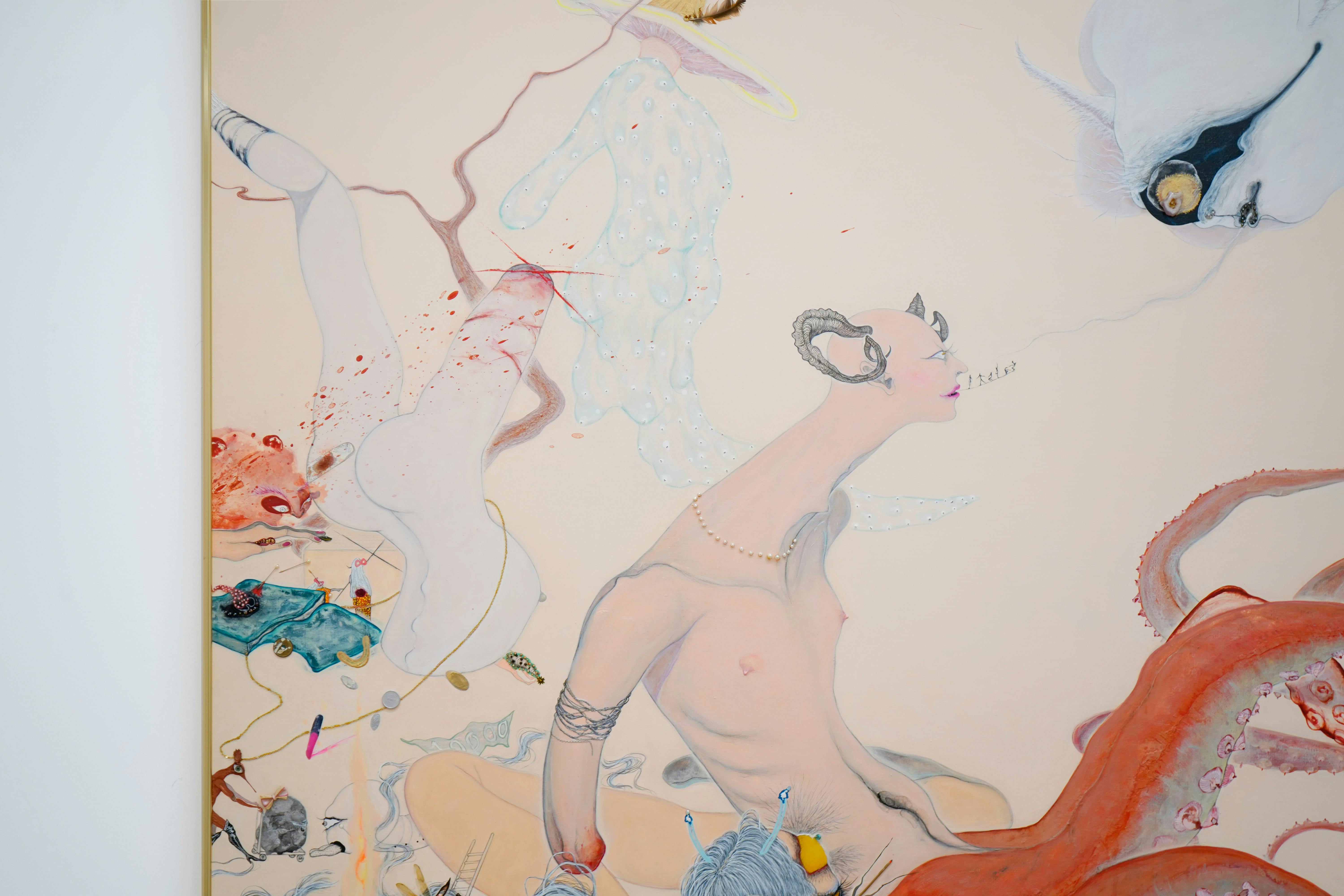 ハンドバッグの留め金が