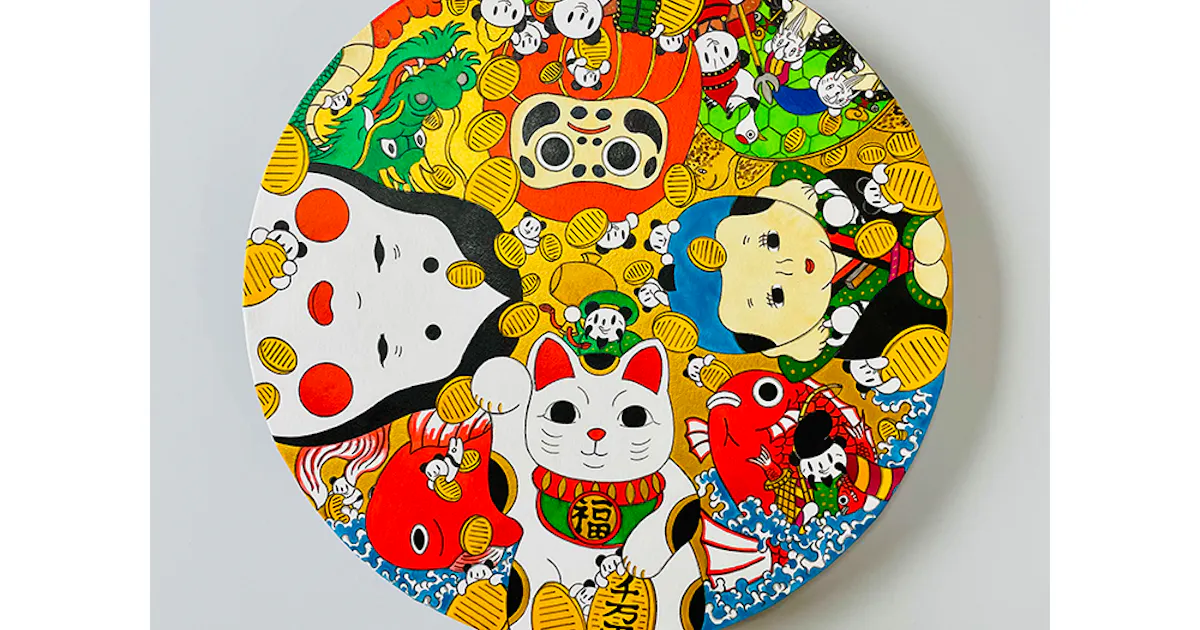 福が回る」:パンダ絵師あごぱん | OIL - 現代アート・絵画の販売・通販 福が回る」:パンダ絵師あごぱん | OIL - 現代アート・絵画の販売・通販