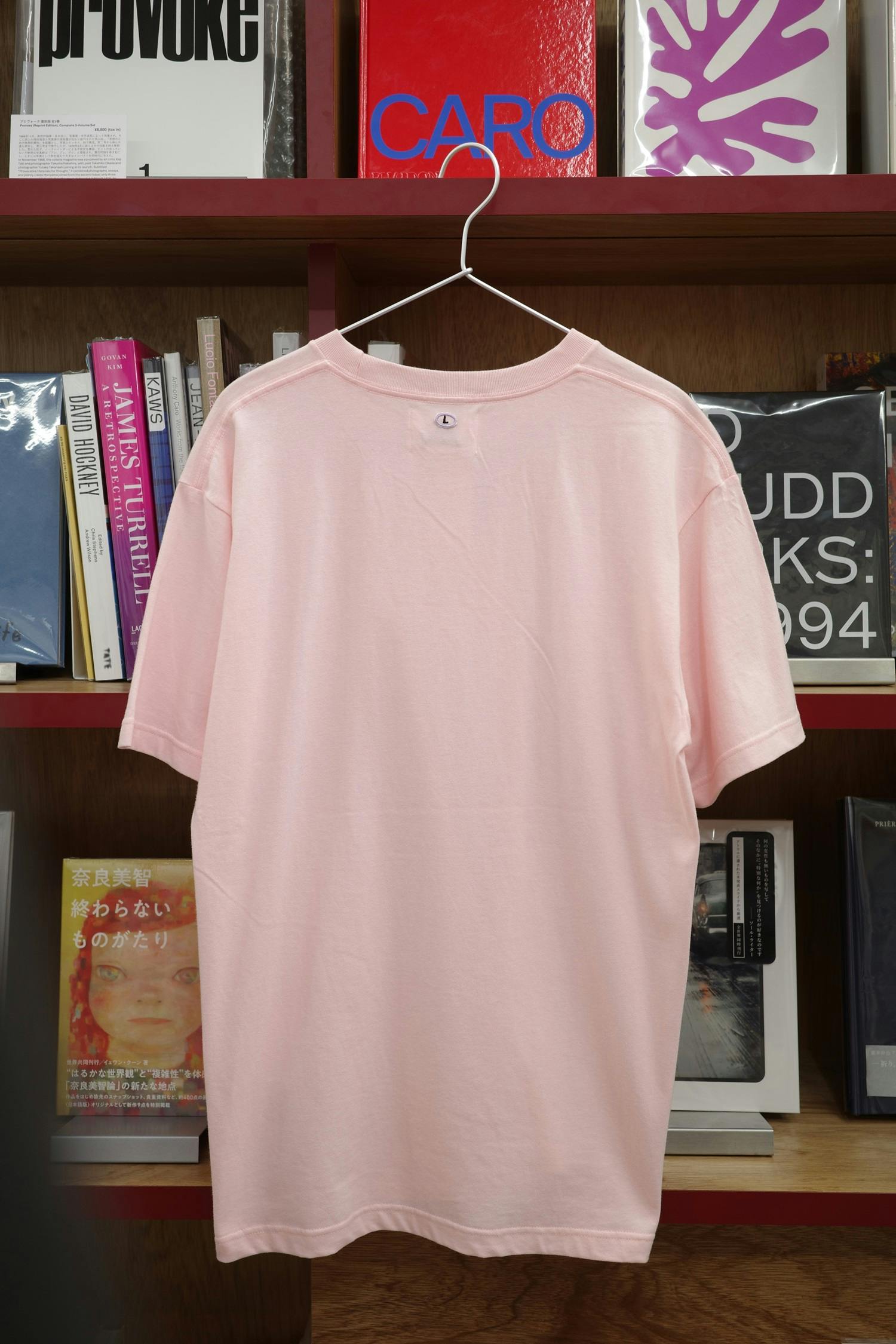 size-L EMBROIDERY Tee - mini　pink