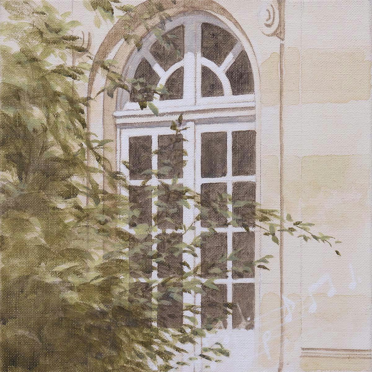 笹倉鉄平 Waltz in A-frat major アクリル原画6号 風景画 動物画 建物 猫 クラシック 音楽 ピアノ 貴重原画 絵画 真作保証
