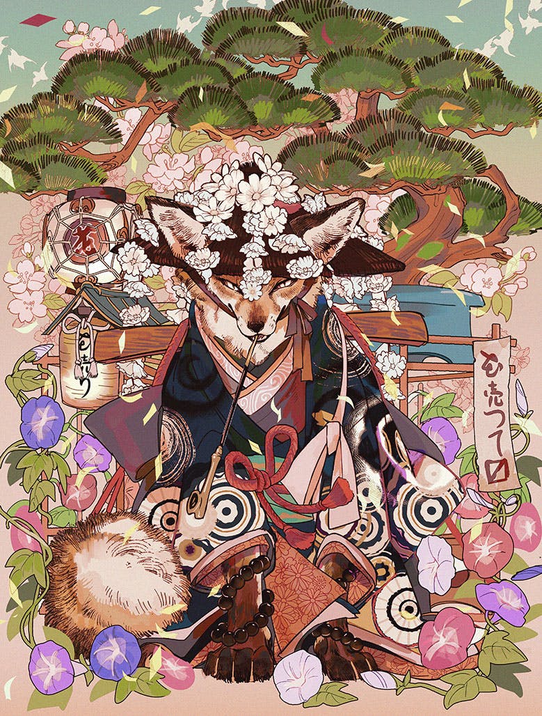 花売りの狐