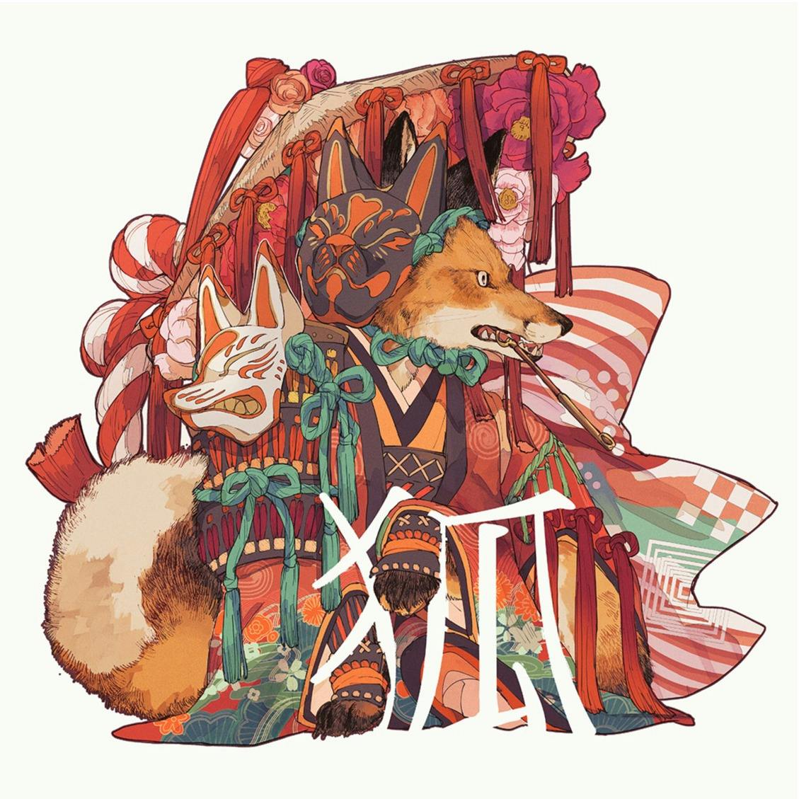 アクリルマウント作品『KANJI_KITUNE』