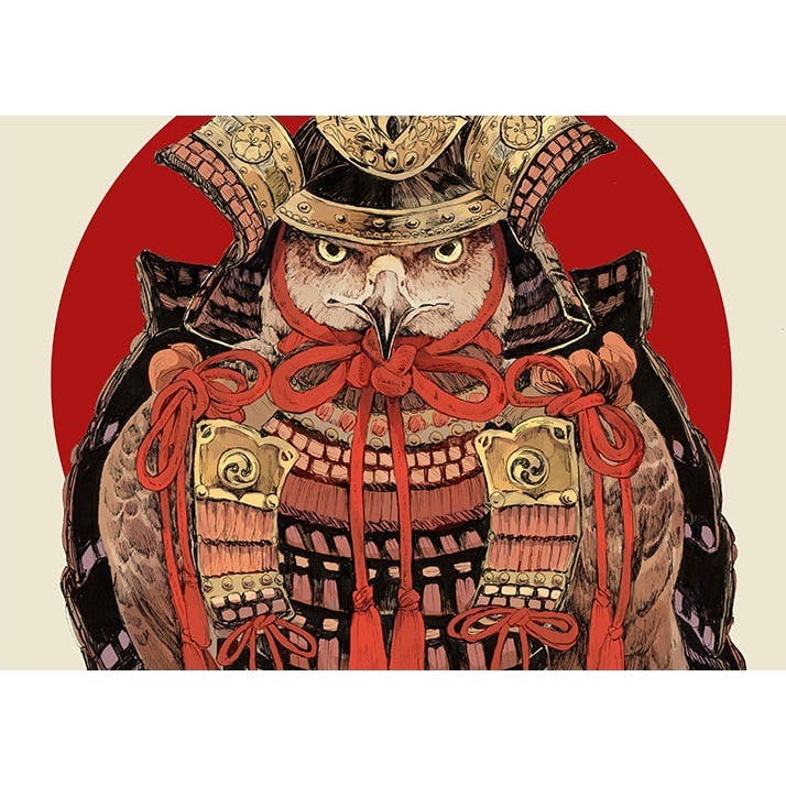 アクリルマウント作品『鎧鳥_赤』