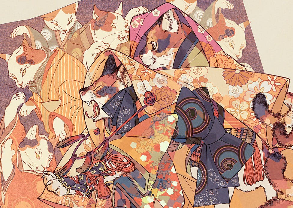 アクリルマウント作品『踊らニャ損損』